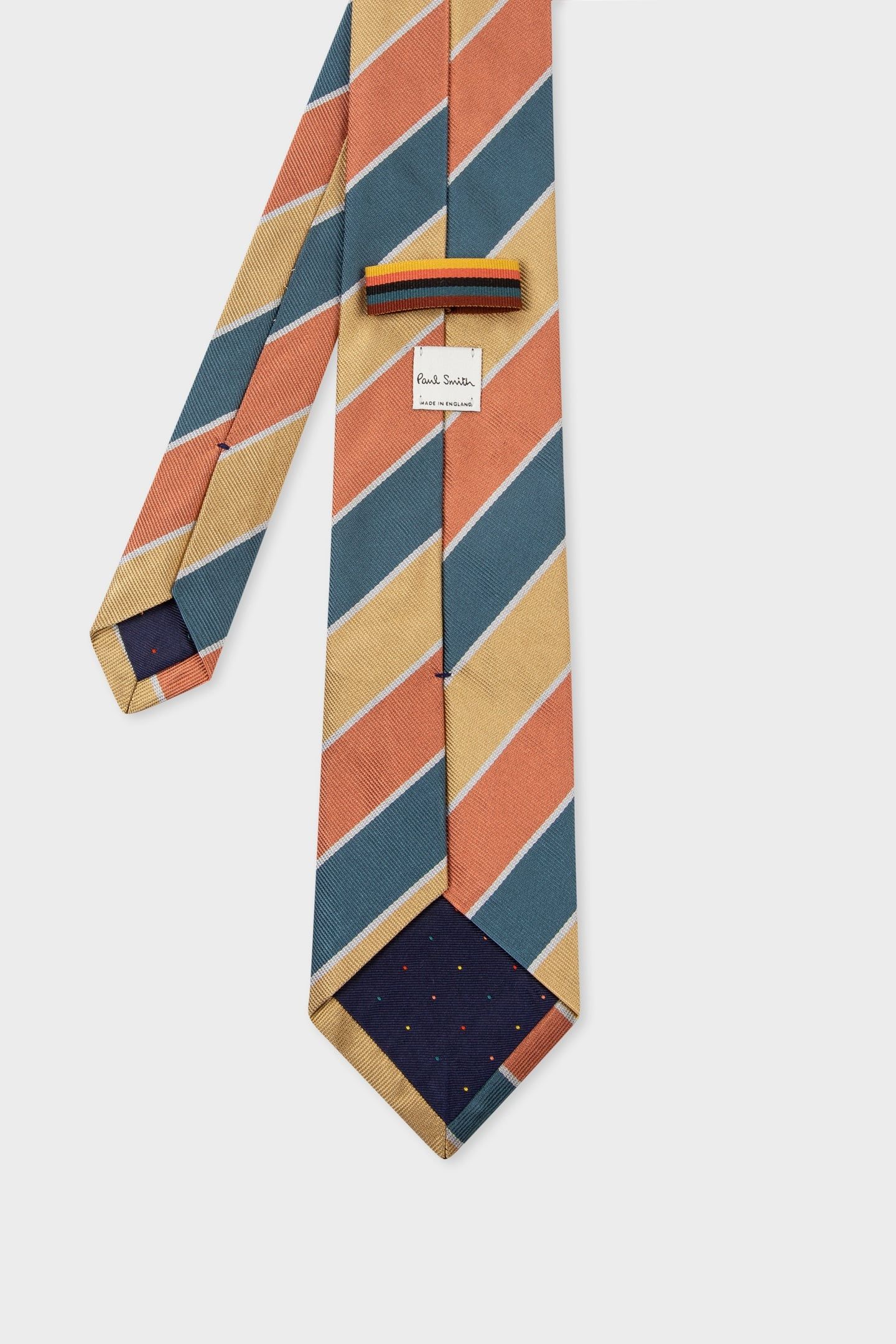 MEN TIE CLUB STRIPE ORANGE 2