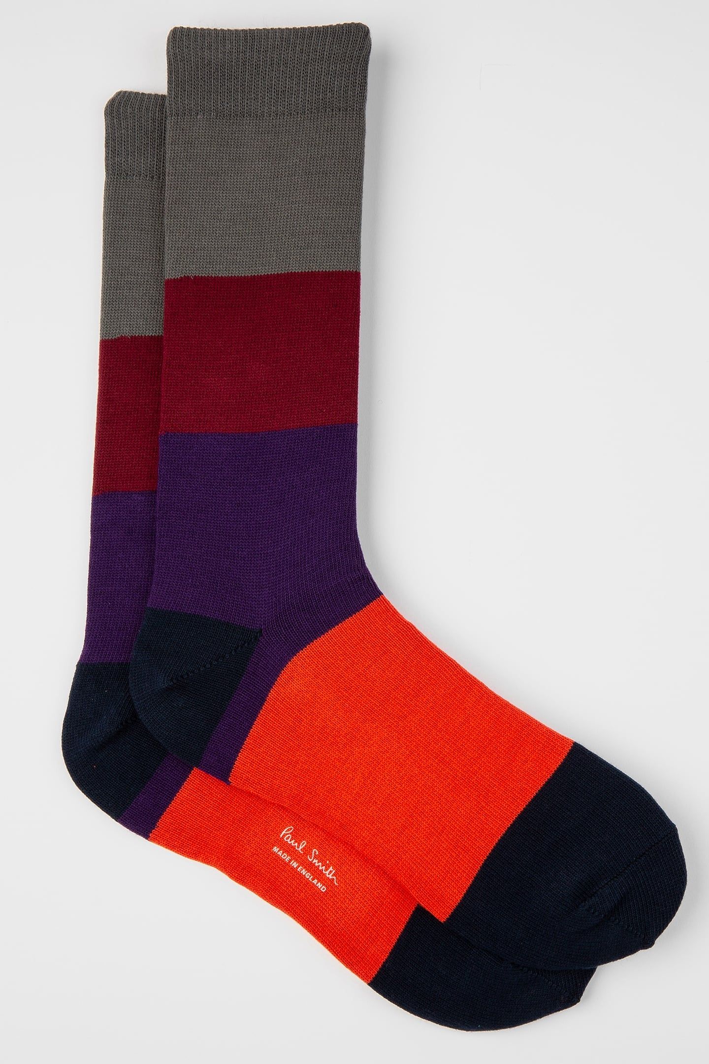 MEN SOCK COLOUR BLOCK SLATE 2