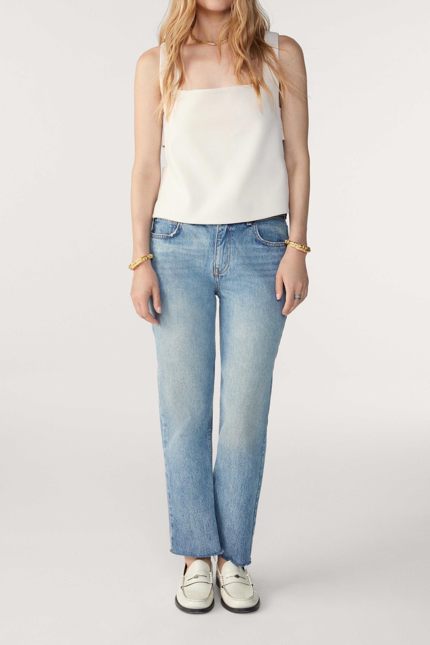 SLEEVELESS TOP ECRU 5