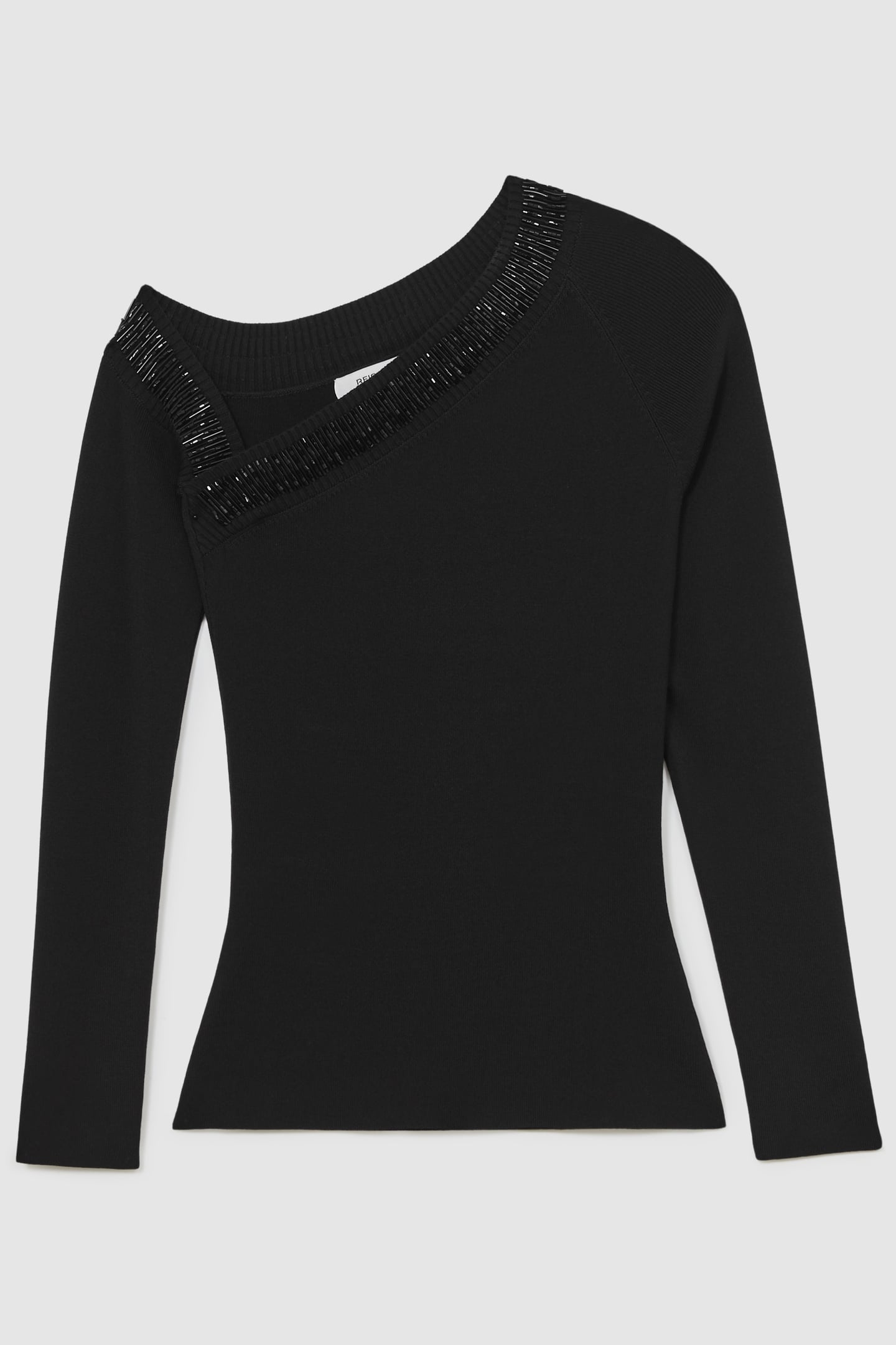 OFF SHOULDER BEADED TOP BLACK 4