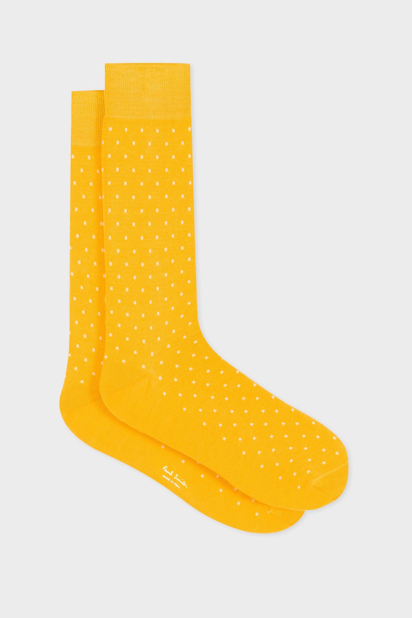 MEN SOCK PIN DOT YELLOW 2