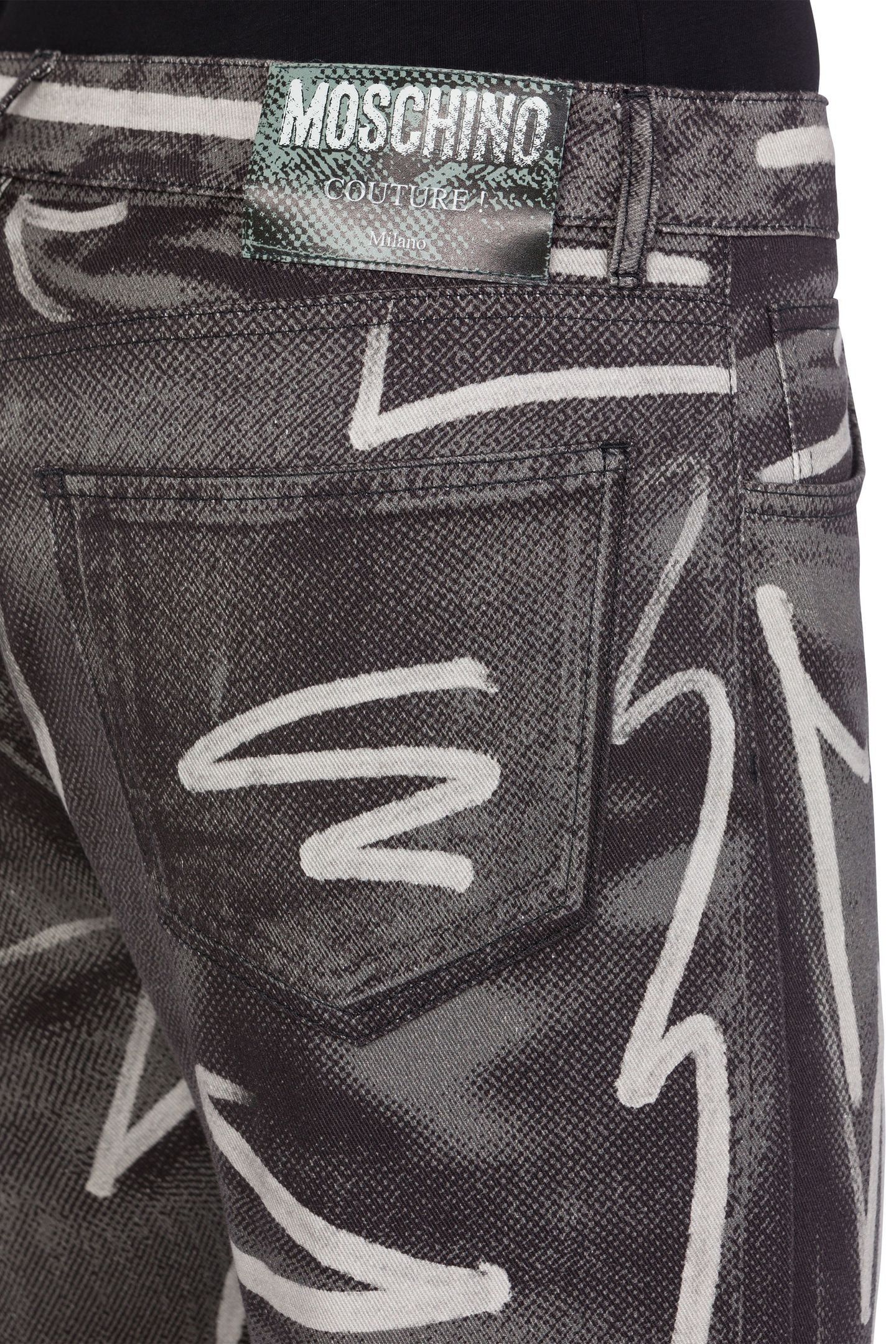 SHADOWS & SQUIGGLES COTTON BULL TROUSERS GREY 3