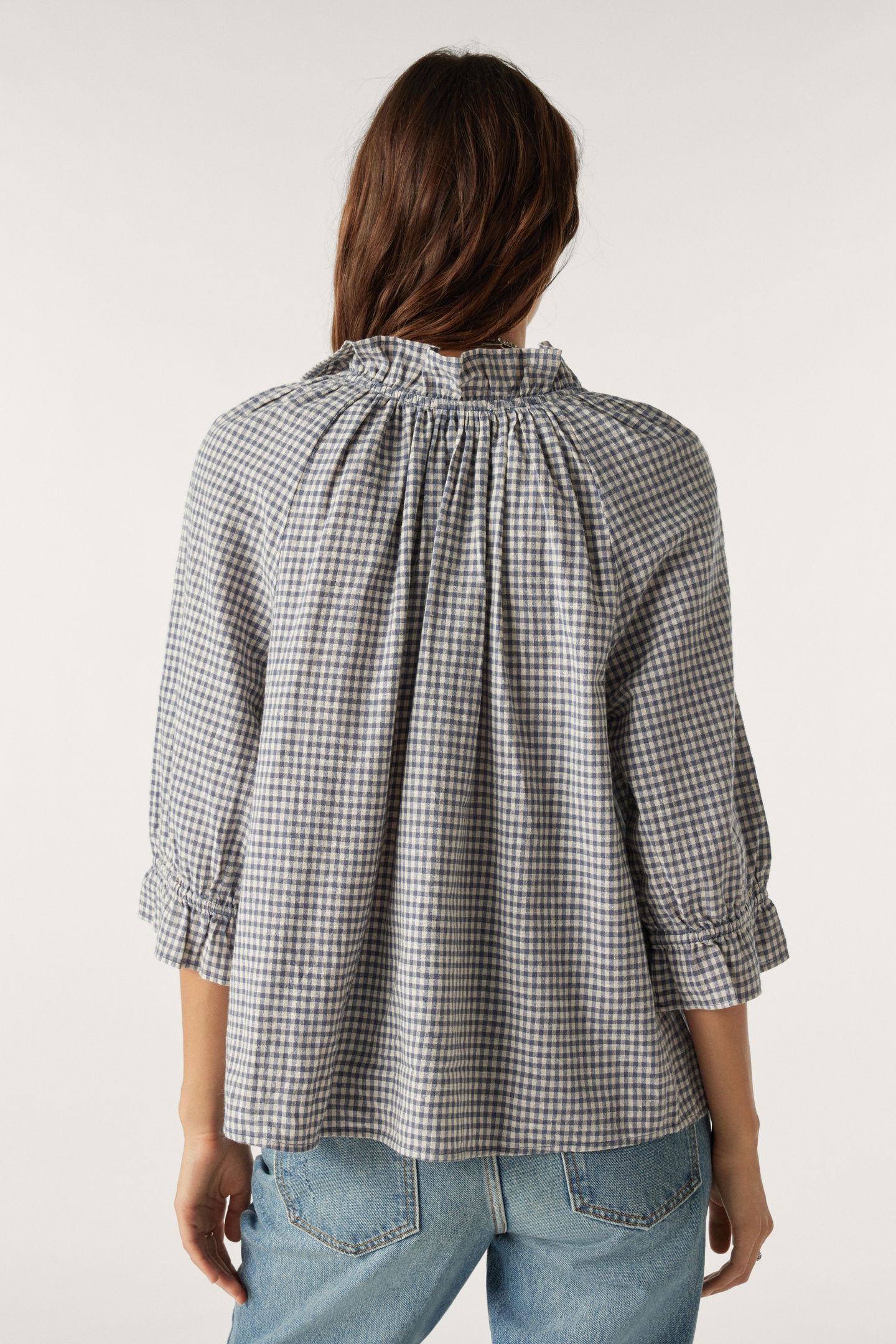 SHORT SLEEVES BLOUSE BLUE 2