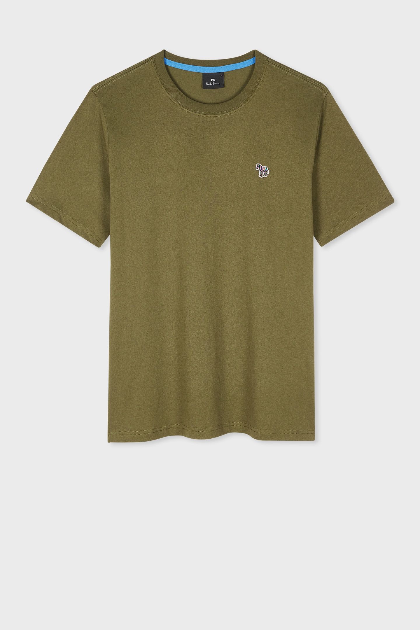 MENS REG FIT SS TSHIRT ZEBRA OLIVE GREEN 4