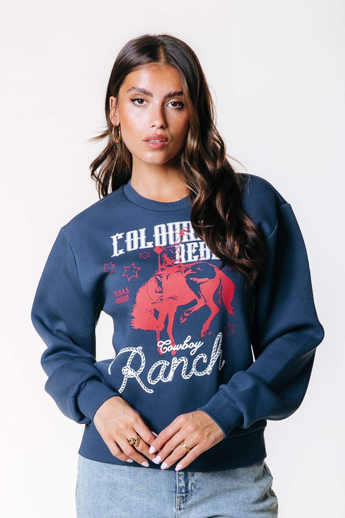 CR RANCH RELAXED SWEAT DENIM BLUE 1