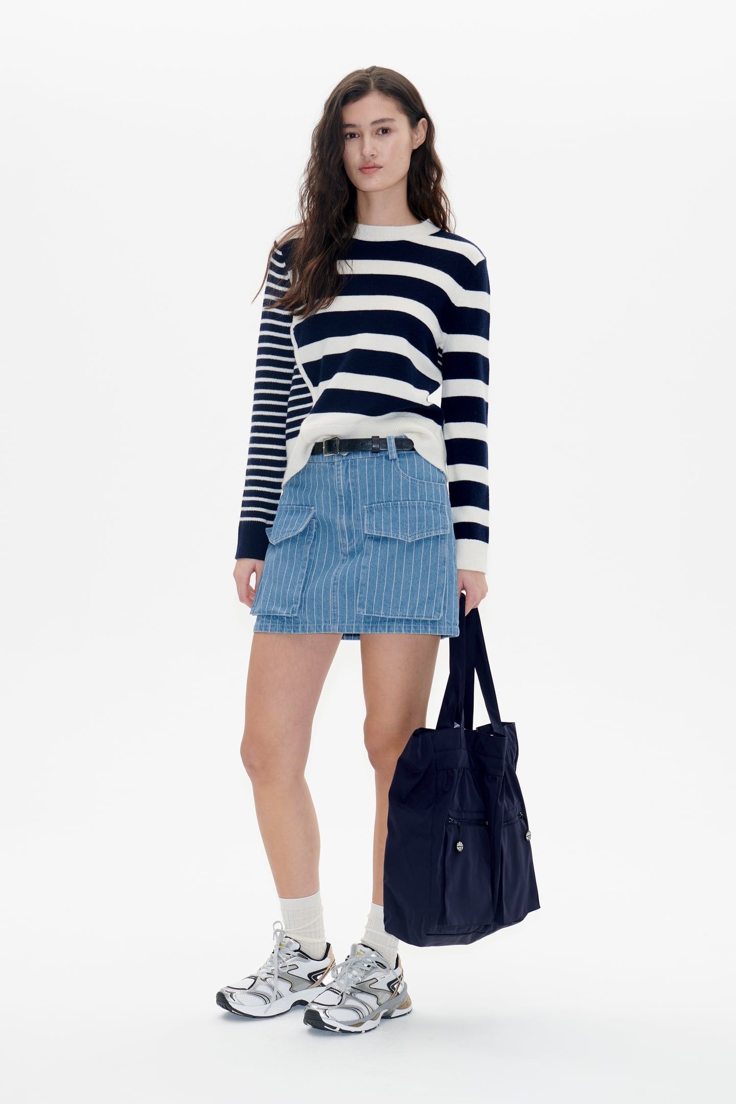 CENTA SWEATER NAVY CREME 1