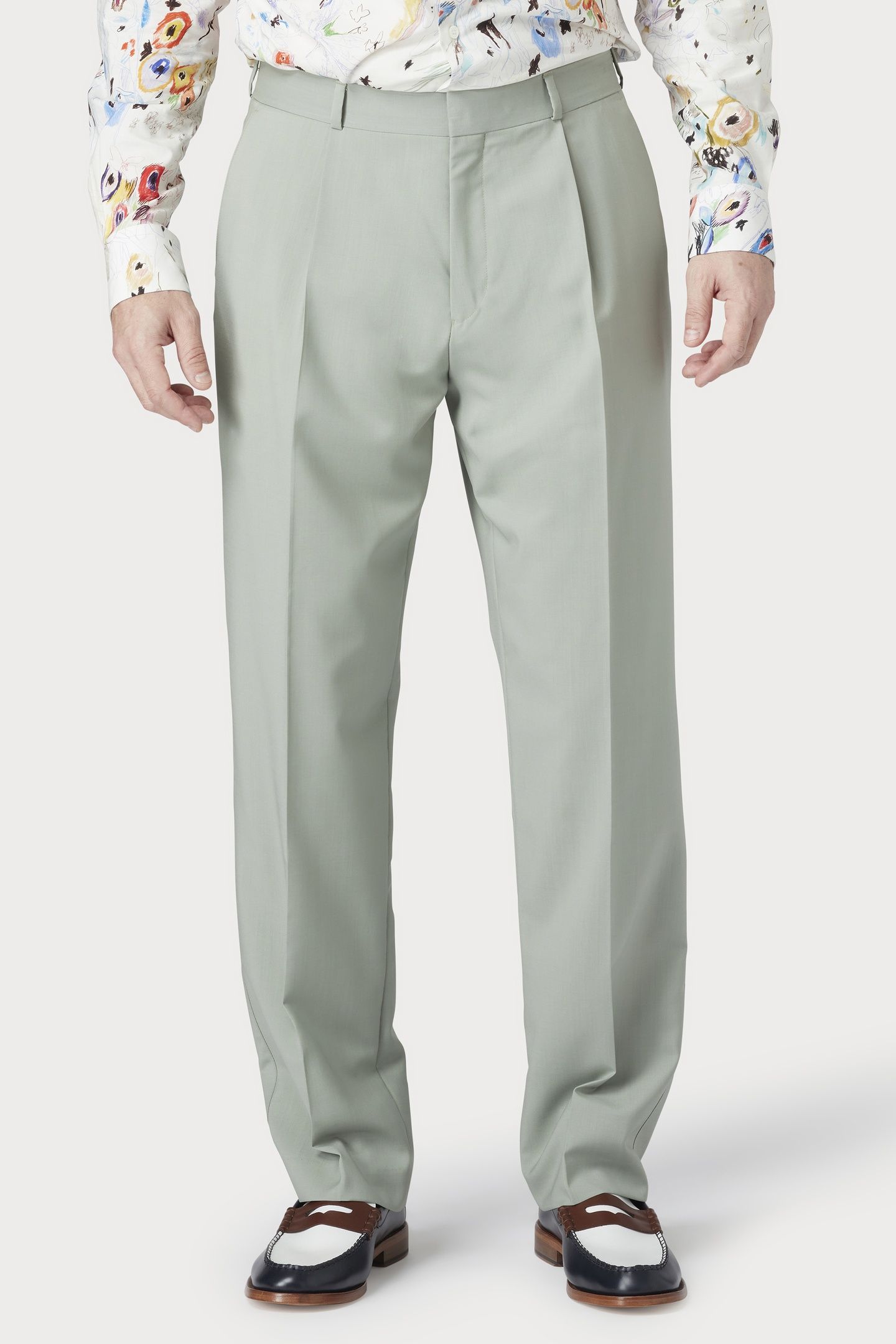 MENS TROUSER LT GREYISH GREEN 1