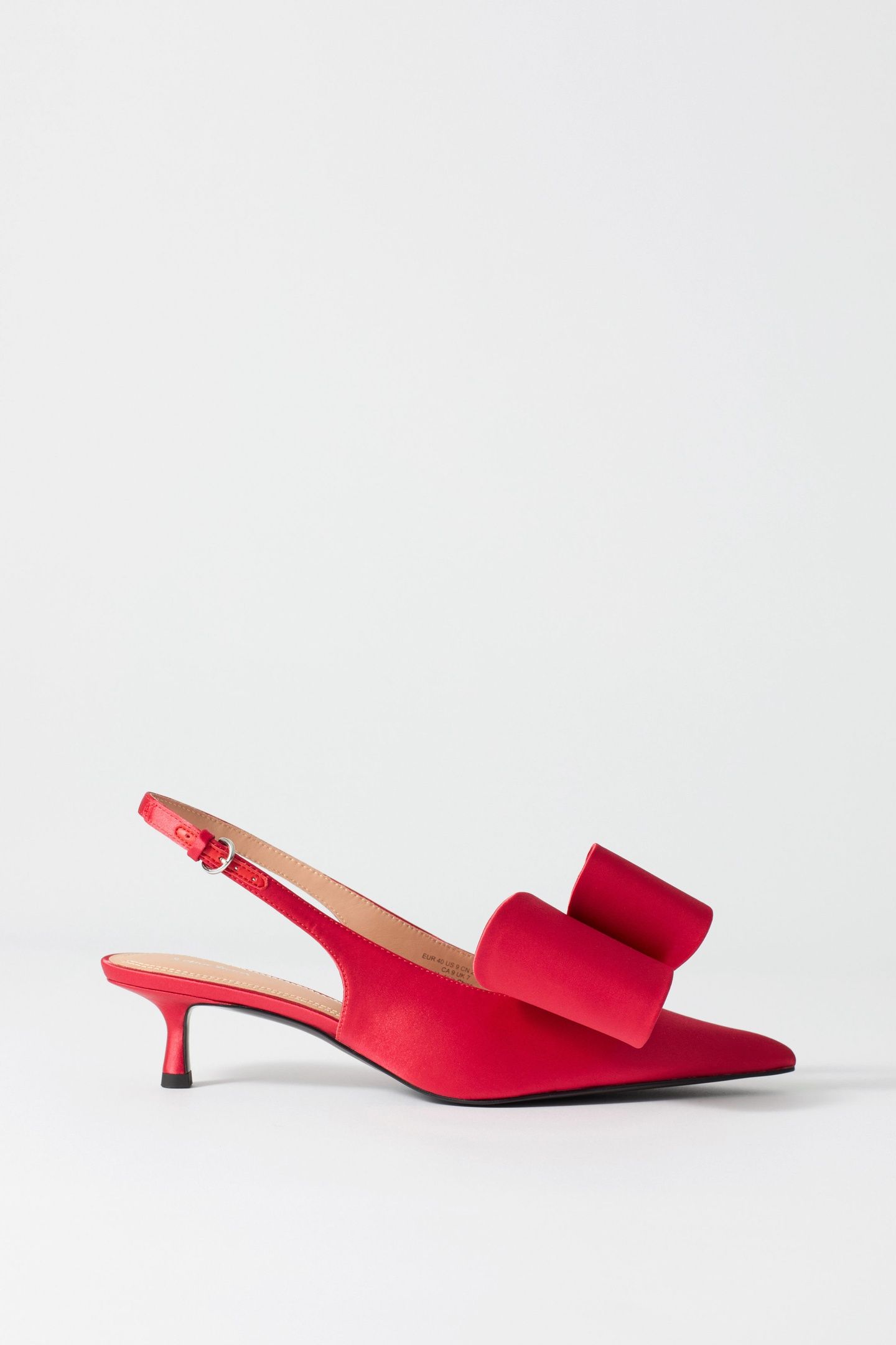 CRISTEL KITTEN HEEL RED 1