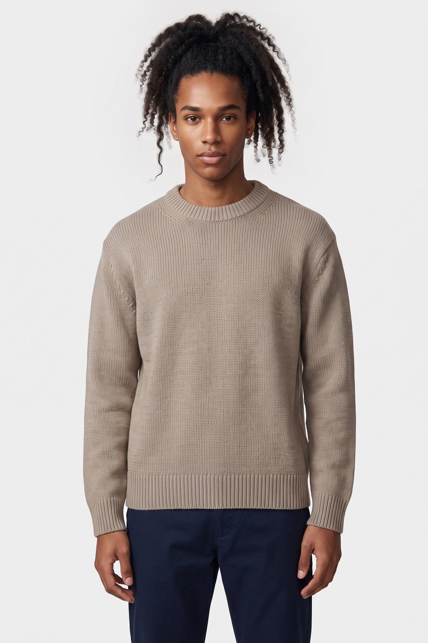 SANIT OVERSIZED CREW BEIGE 1