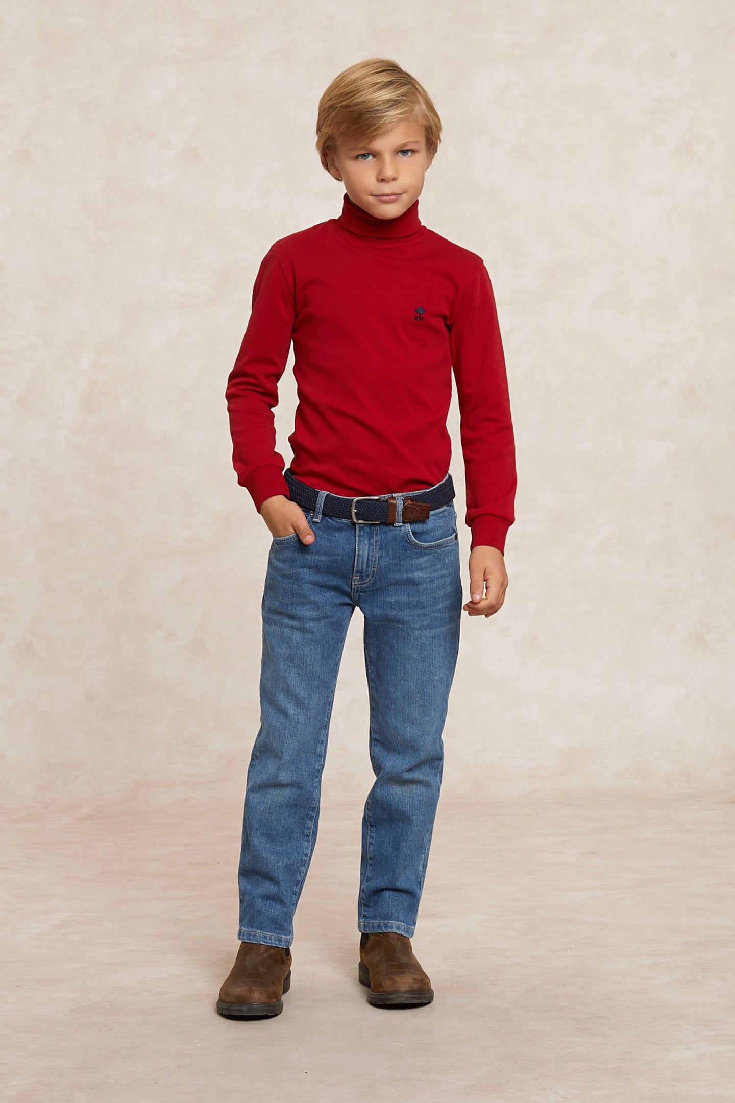 BASIC ROLL NECK T-SHIRT POPPY RED 1