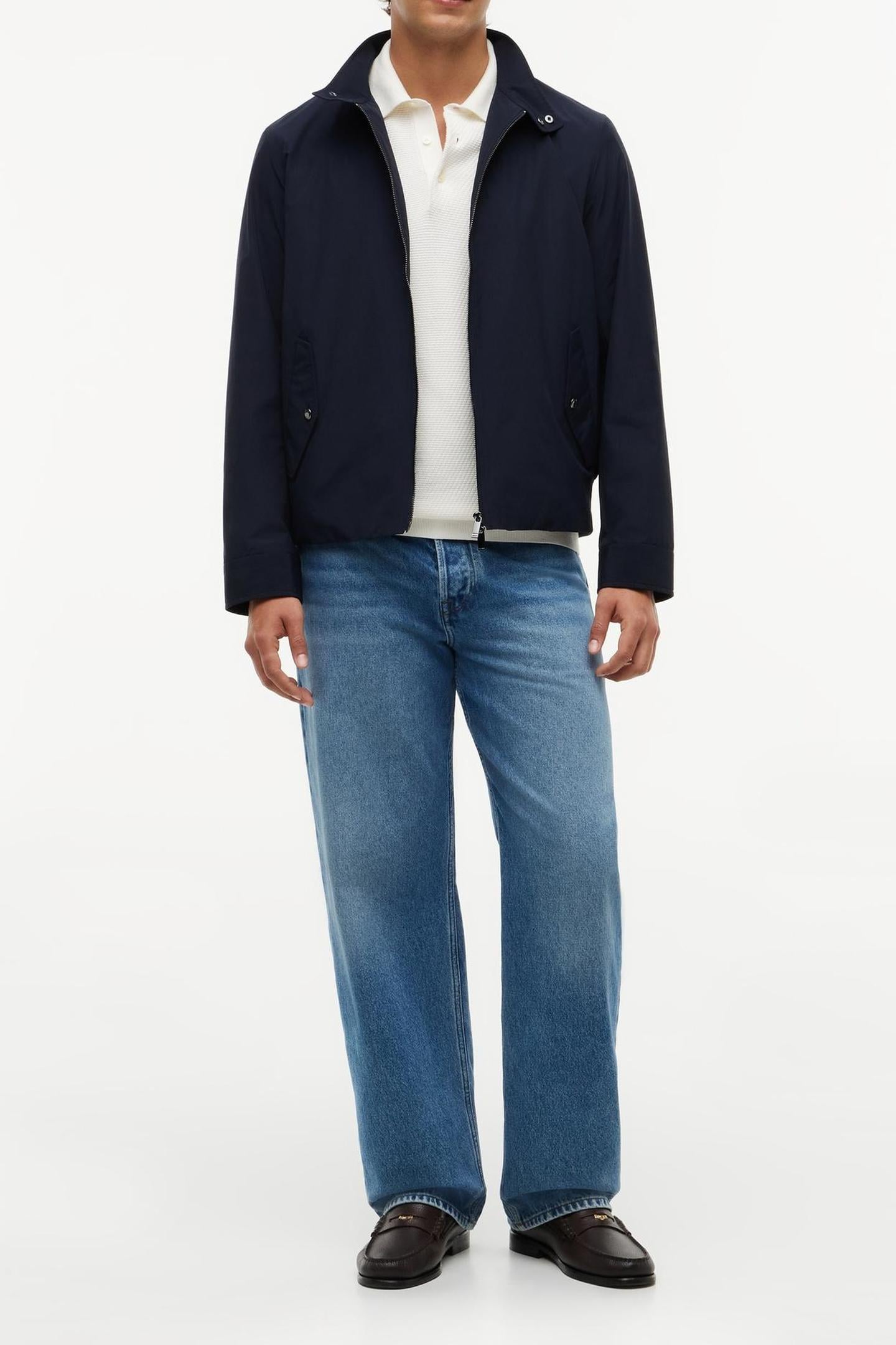 PERFORMANCE RELAXED HARRINGTON JACKET NAVY BLUE 2