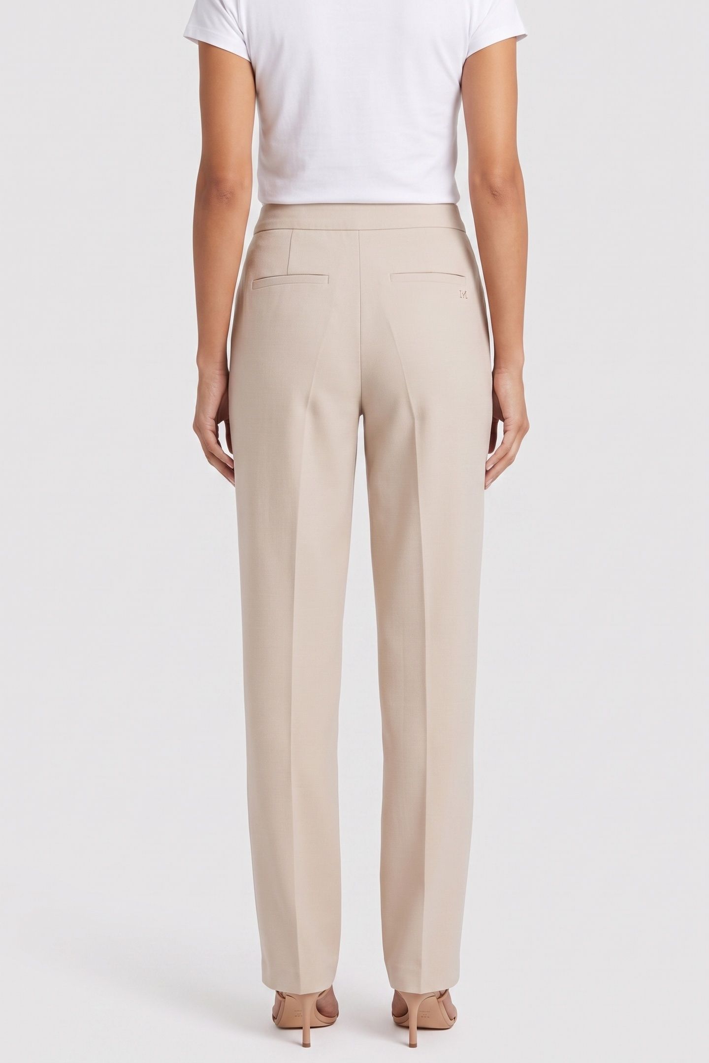 BESSY STRAIGHT PANT LIGHT BEIGE MULTI. 2