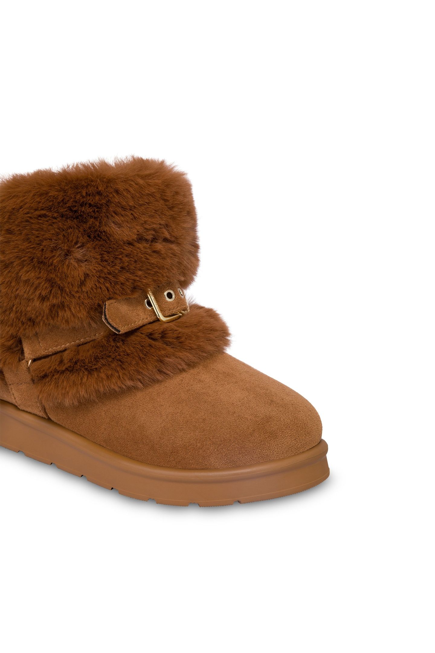 SOFT FABRIC ANKLE BOOTS BROWN 3
