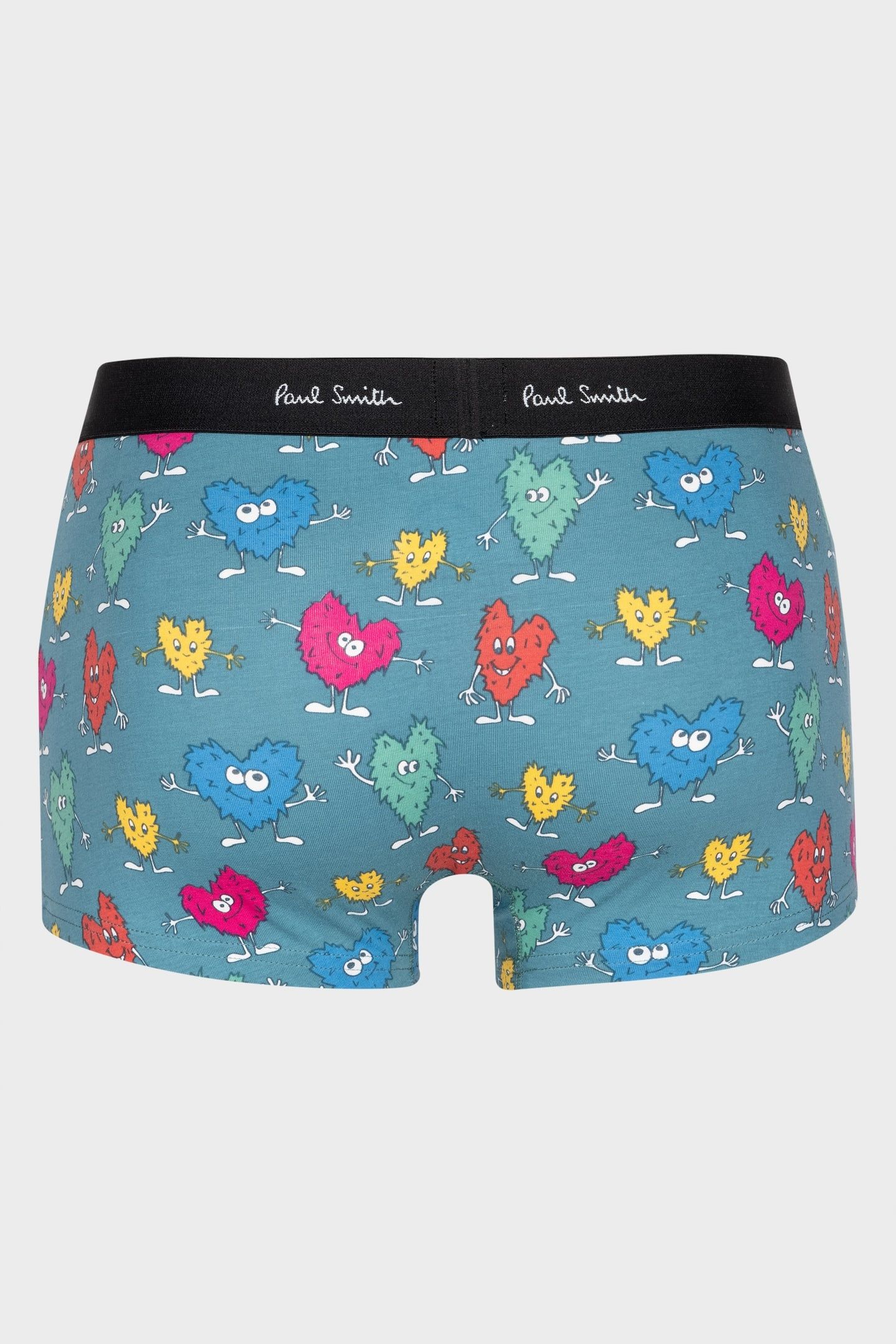 MEN TRUNK FURRY HEARTS PETROL GREEN 2