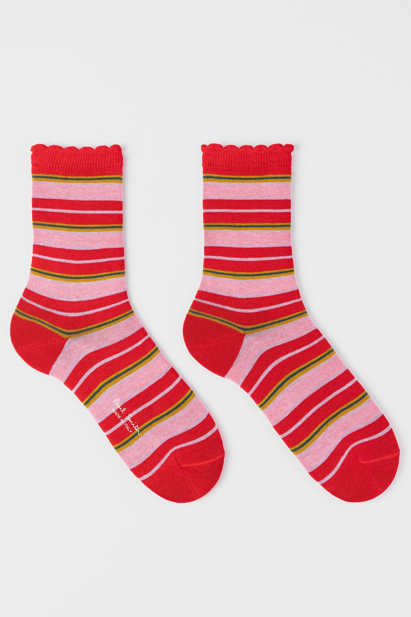 WOMEN SOCK EMILIA STRIPE RED 3