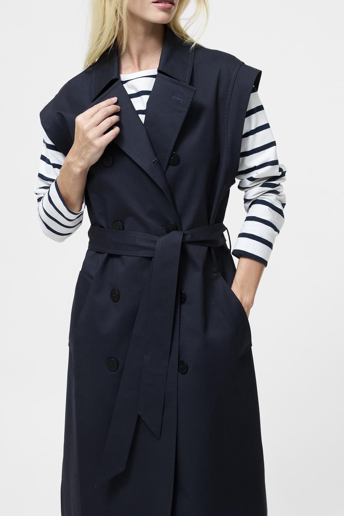 DANBY SLVLSS TRENCH COAT NAVY NAVY 4