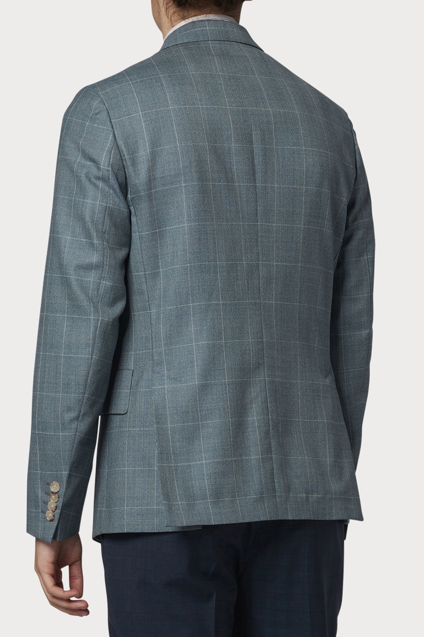 MENS 2 BUTTON JACKET PETROL BLUE 2