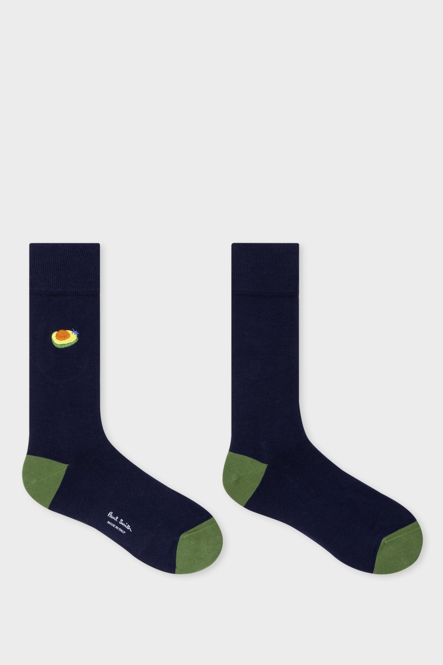 MEN SOCK COCKTAIL EMB NAVY 1