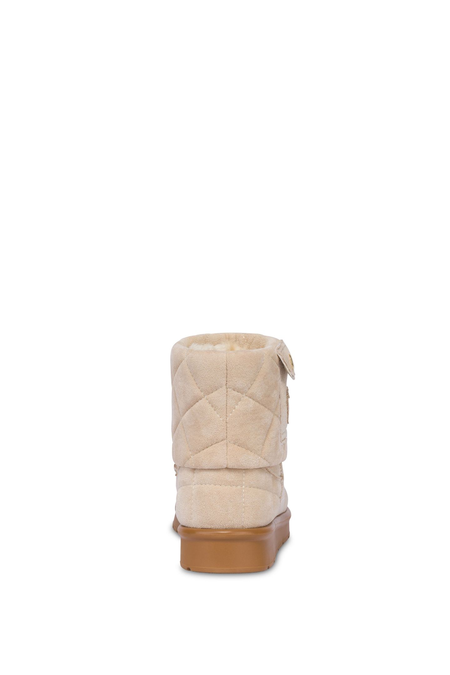ANKLE BOOTS IN SOFT QUILTED FABRIC BEIGE 4
