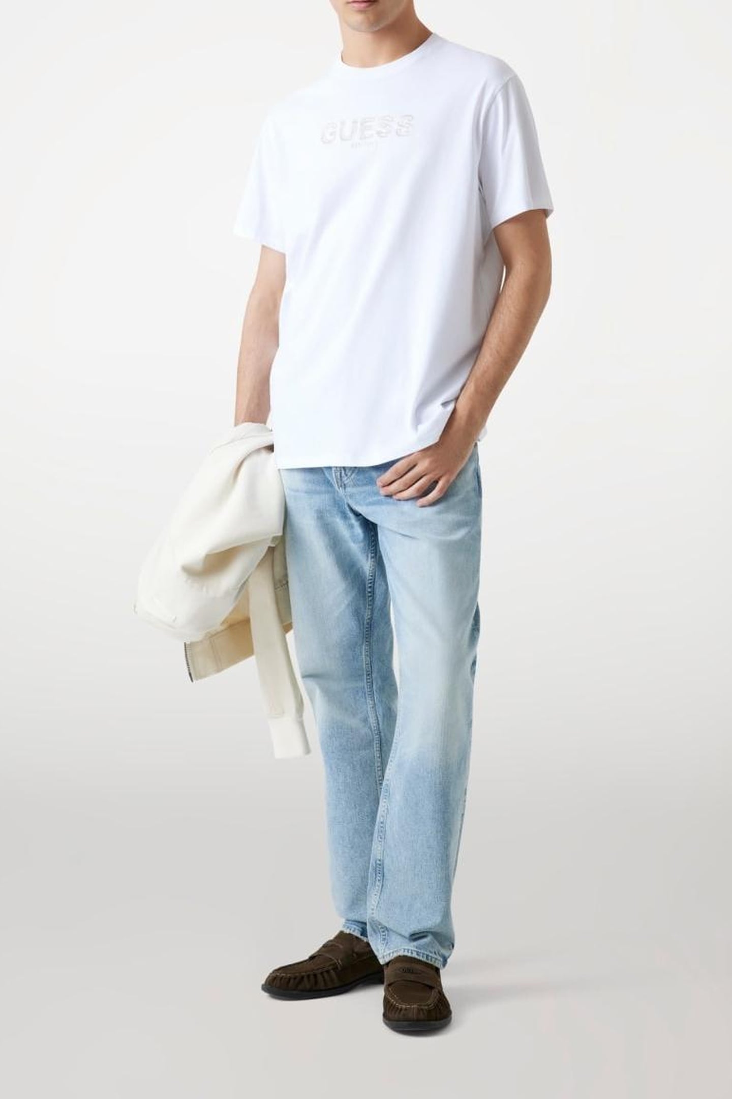 SS BSC GUESS EMBROID PURE WHITE 1