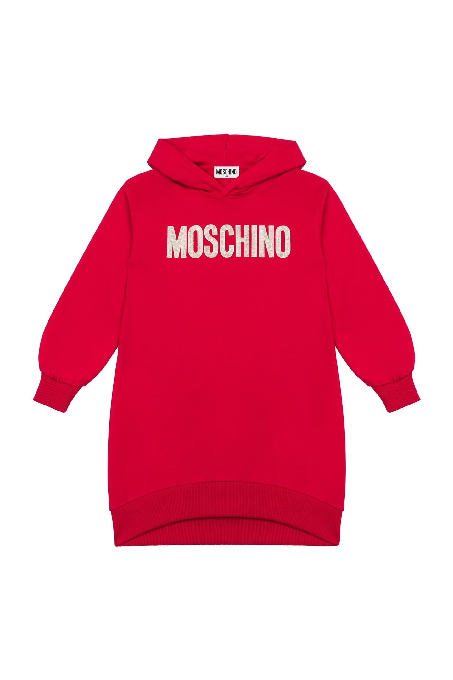 GIRL'S HOODIE DRESS WITH LOGO EMBROIDERY RED 1