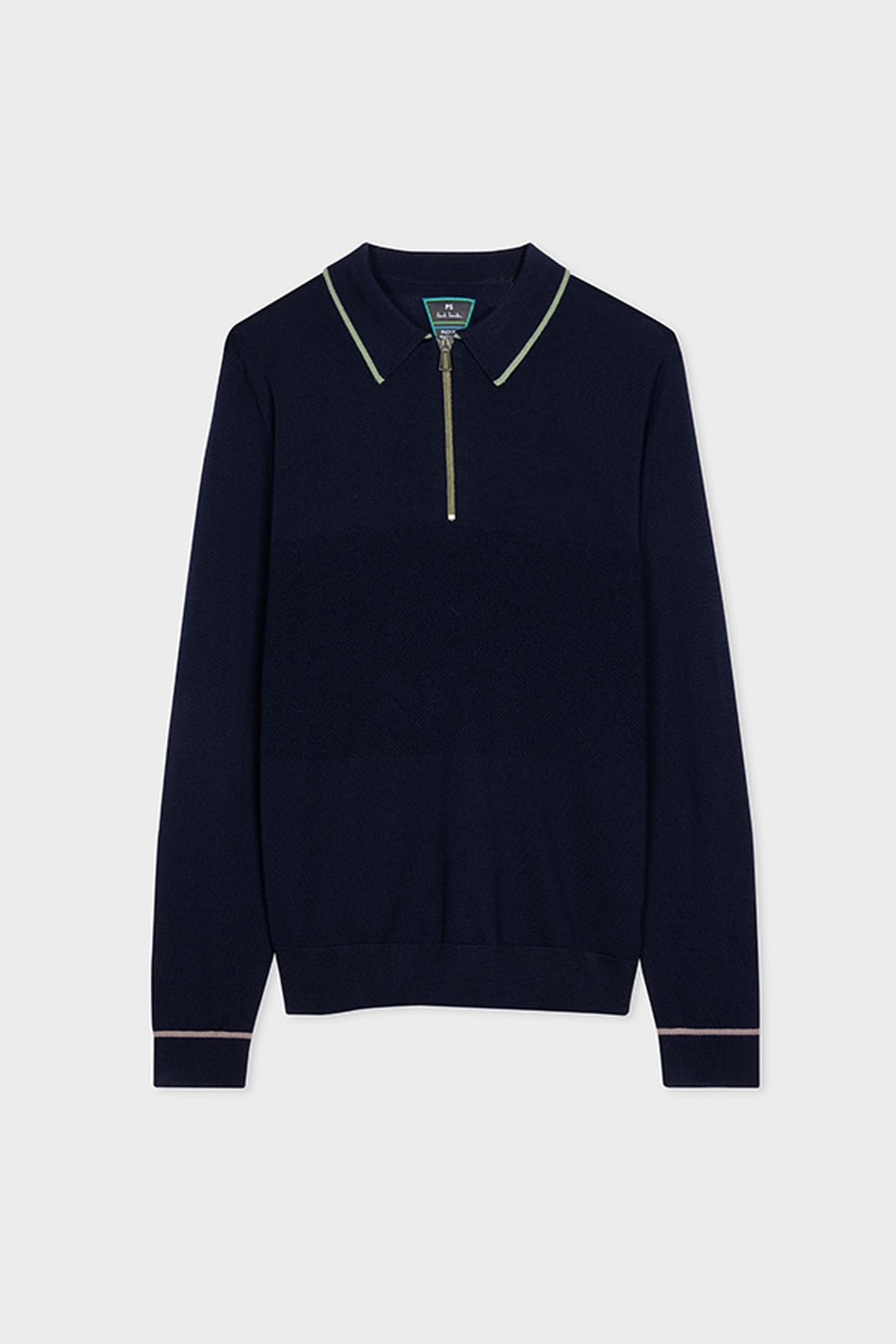 MENS SWEATER ZIP NECK VERY DARK NAVY 5