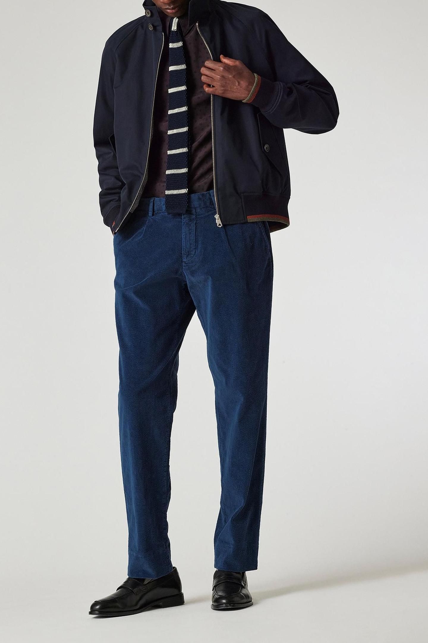 MENS PLEATED SMART TRS GREYISH BLUE 3