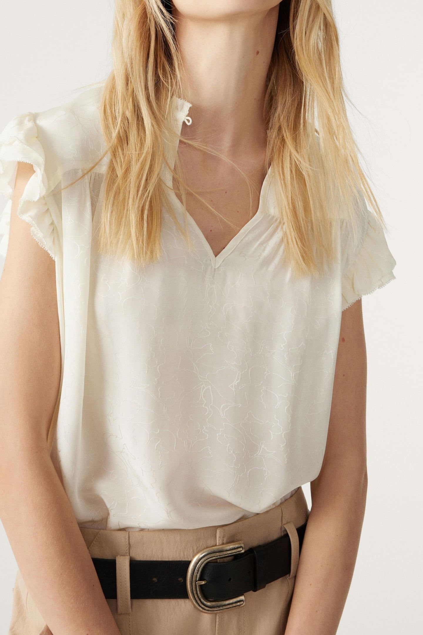 SLEEVELESS TOP ECRU 1