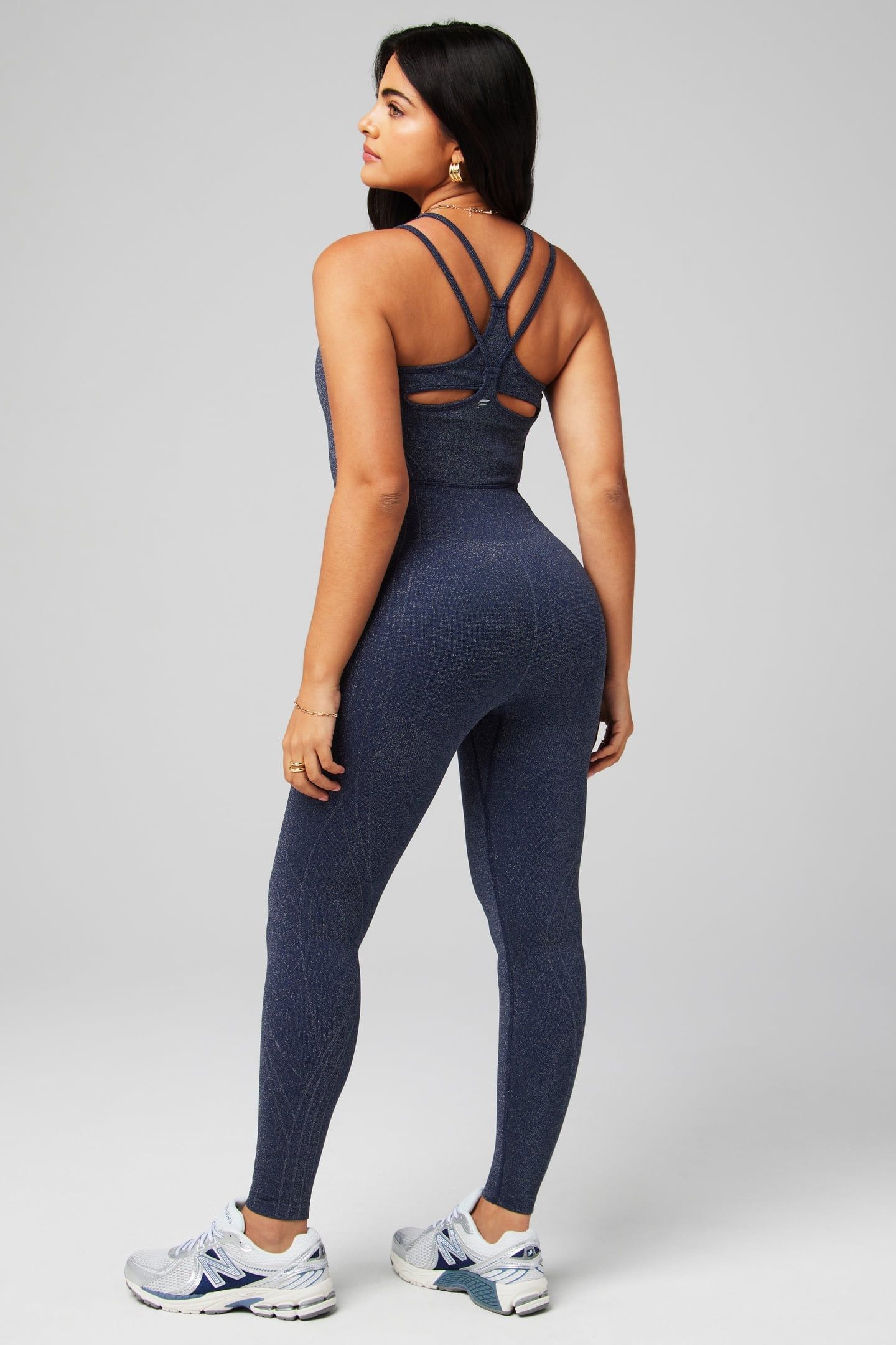 SEAMLESS LUREX JUMPSUIT DEEP NAVY SPARKLE 3