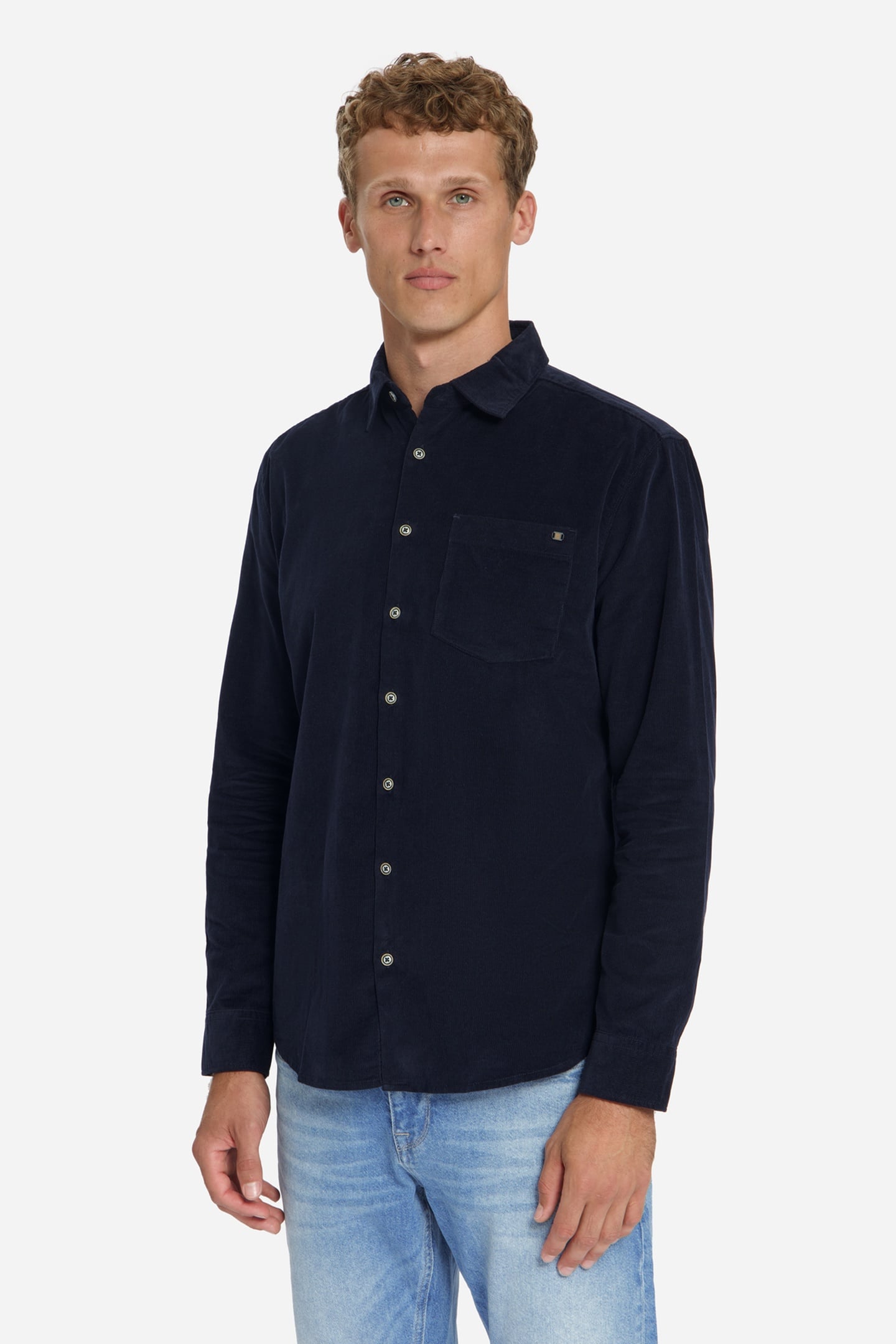SHIRT BABY CORDUROY CHEST POCKETS DARK NIGHT 2