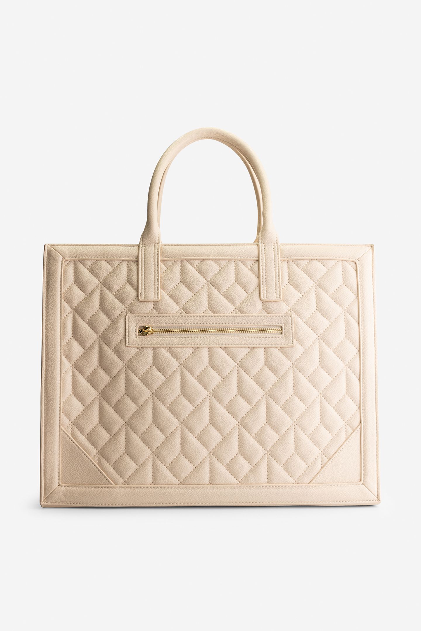 MAYDA QUILTED SHOPPER PEARL 2