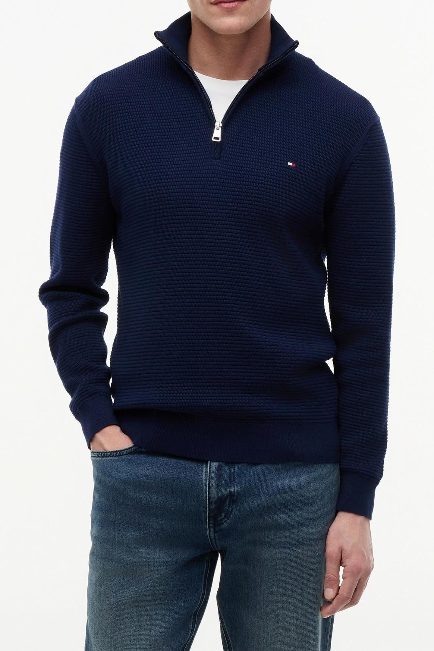 SEASONAL STRUCTURE HALF-ZIP JUMPER CARBON NAVY 2