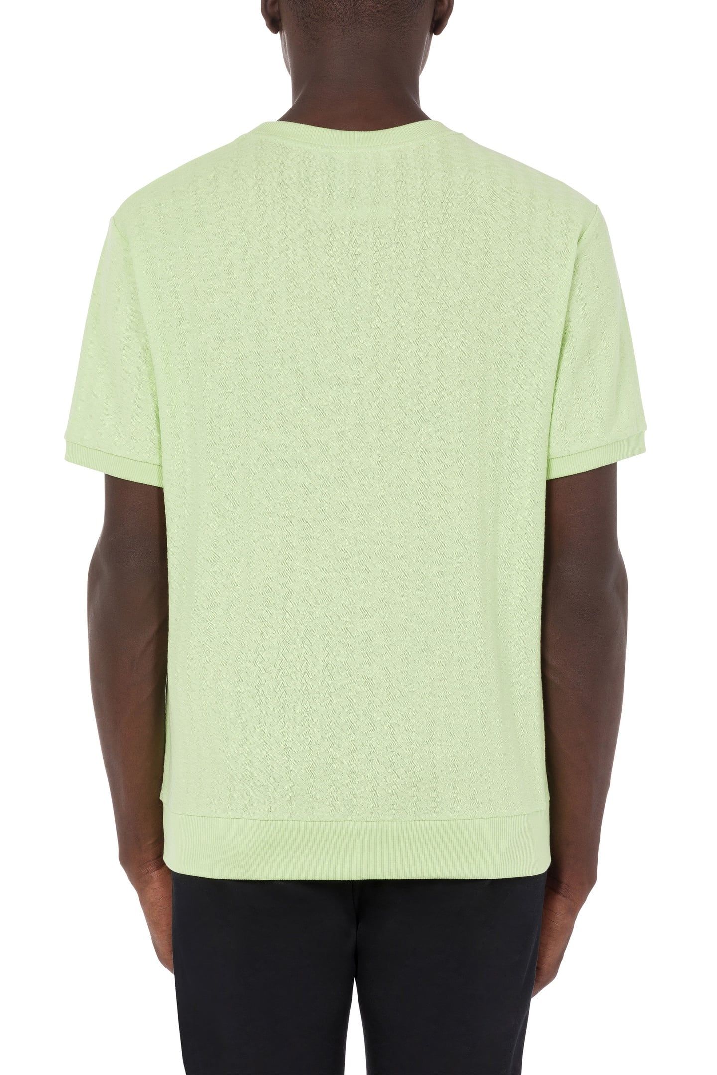 T-SHIRT IN JERSEY JACQUARD HAWAIIAN PRINT GREEN 2