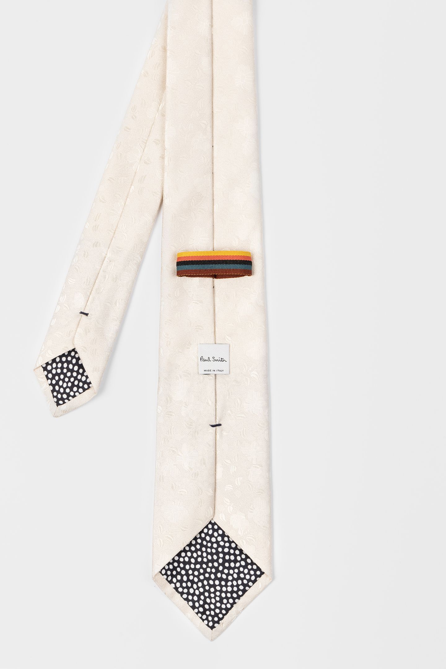 MEN TIE FLORAL JACQUARD IVORY 2