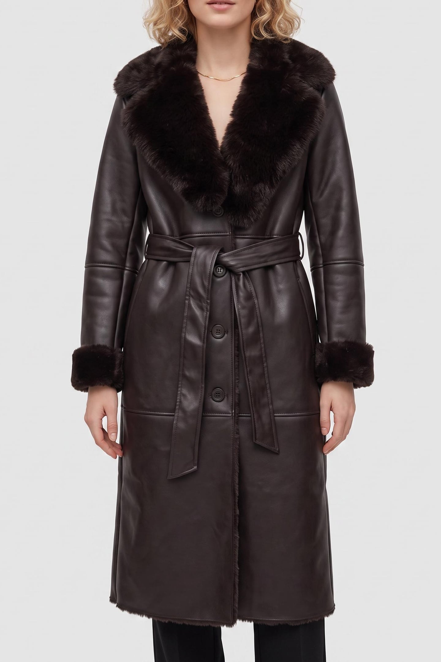 ZOEY FAUX LEATHER CO CHOCOLATE BROWNIE 1