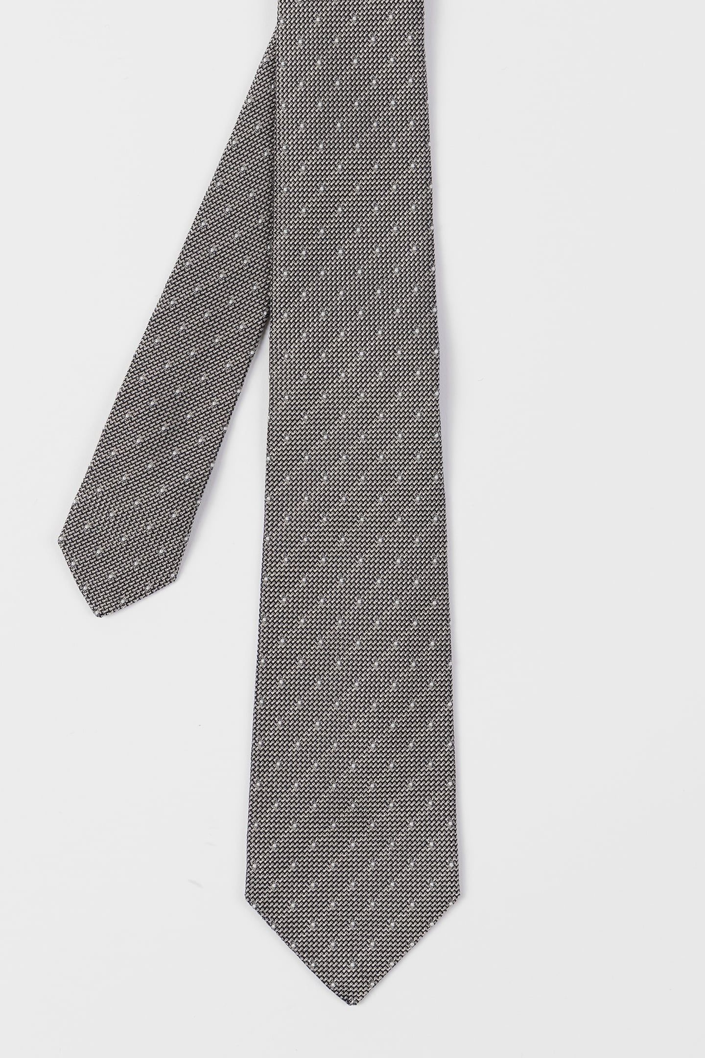 MEN TIE GRENADINE DOT GREY 1