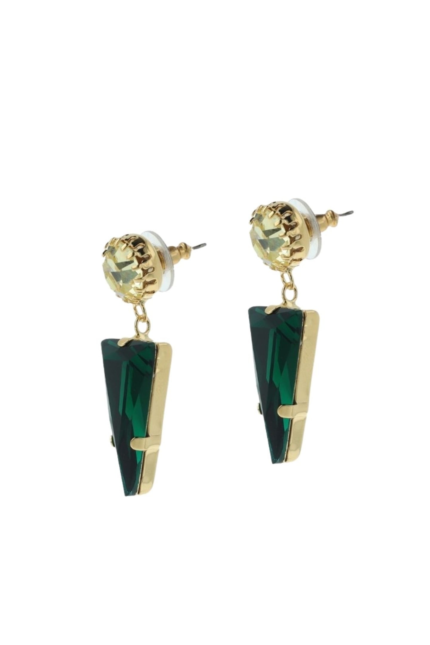 POLYGON EARRINGS GREEN 1