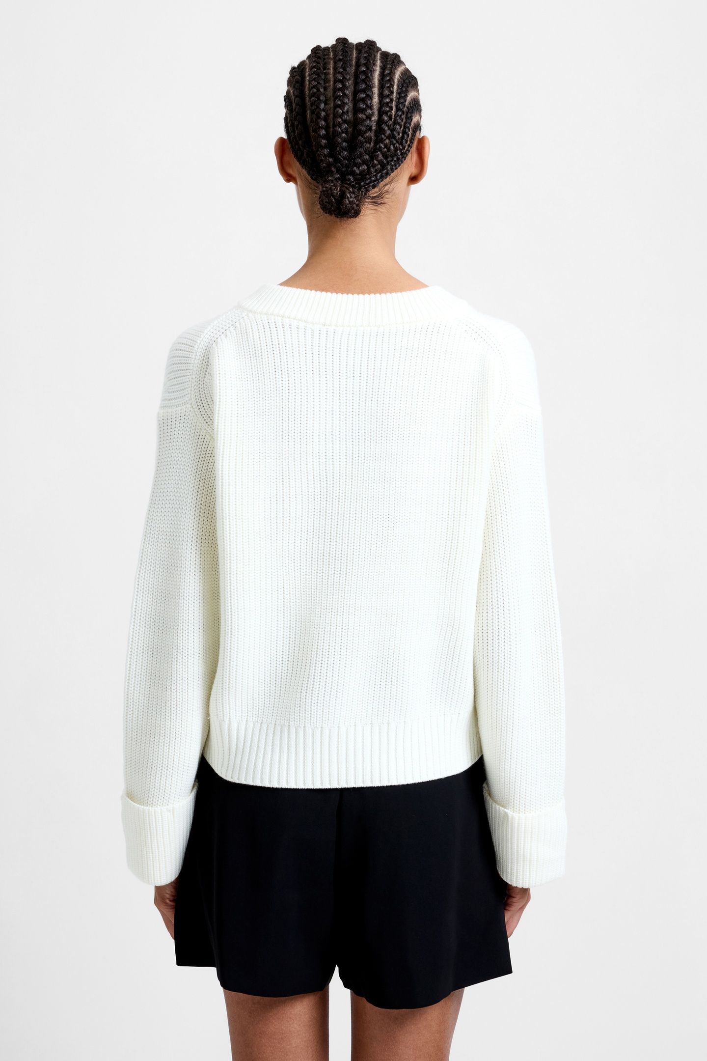 JOSS L/S V NK JUMPER PORCELAIN CREAM 3