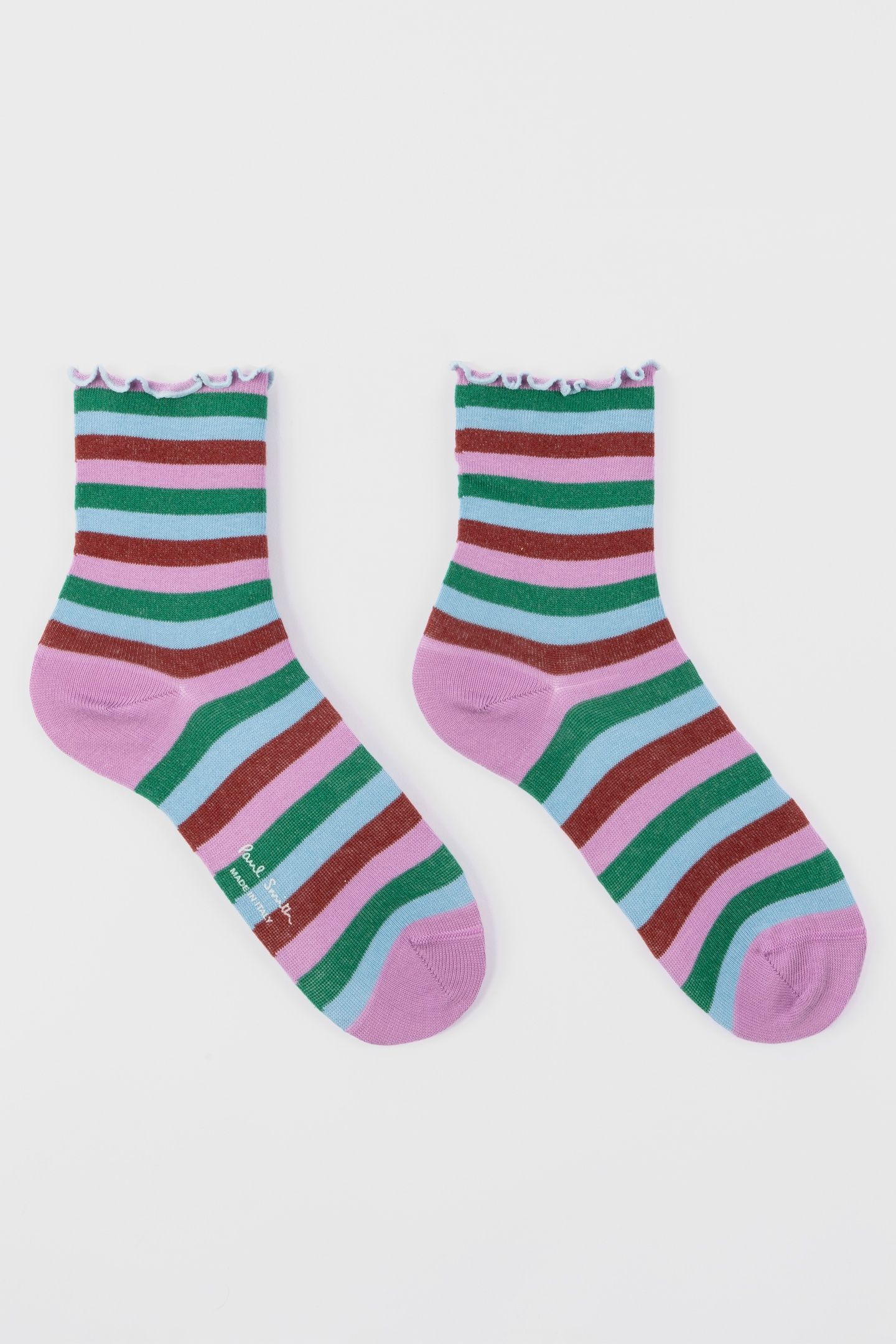 WOMEN SOCK FRANNY STRIPE MAUVE 2