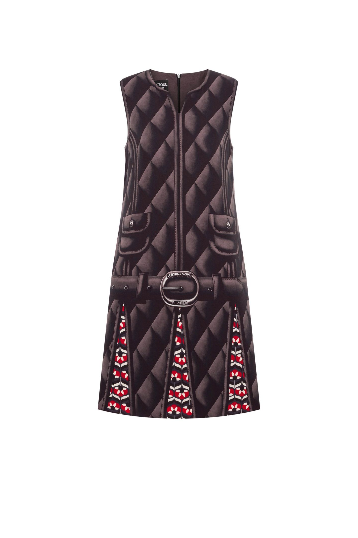 TROMPE L'OEIL PRINT DRESS BLACK 3