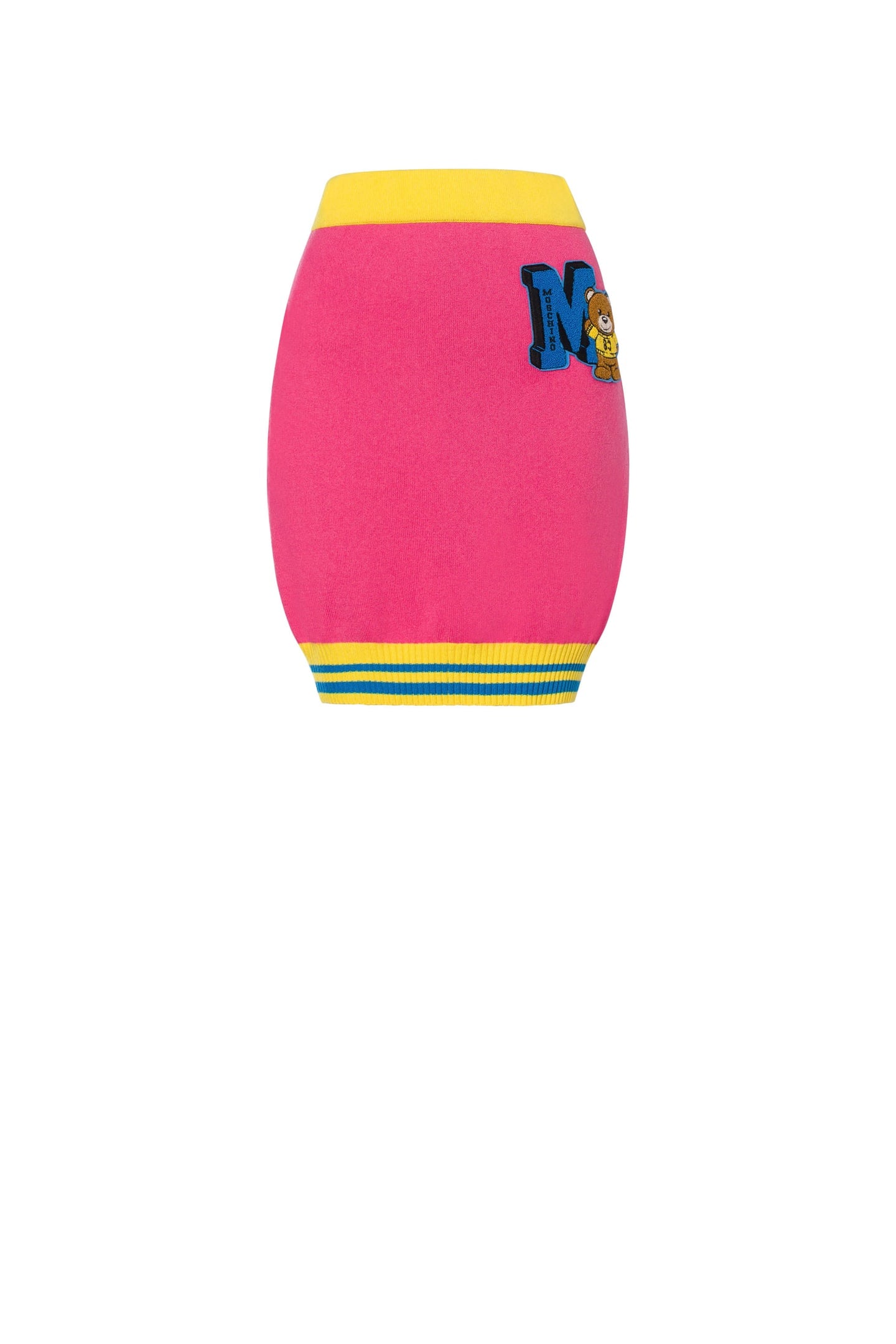 VARSITY TEDDY BEAR KNIT MINI SKIRT PINK 3