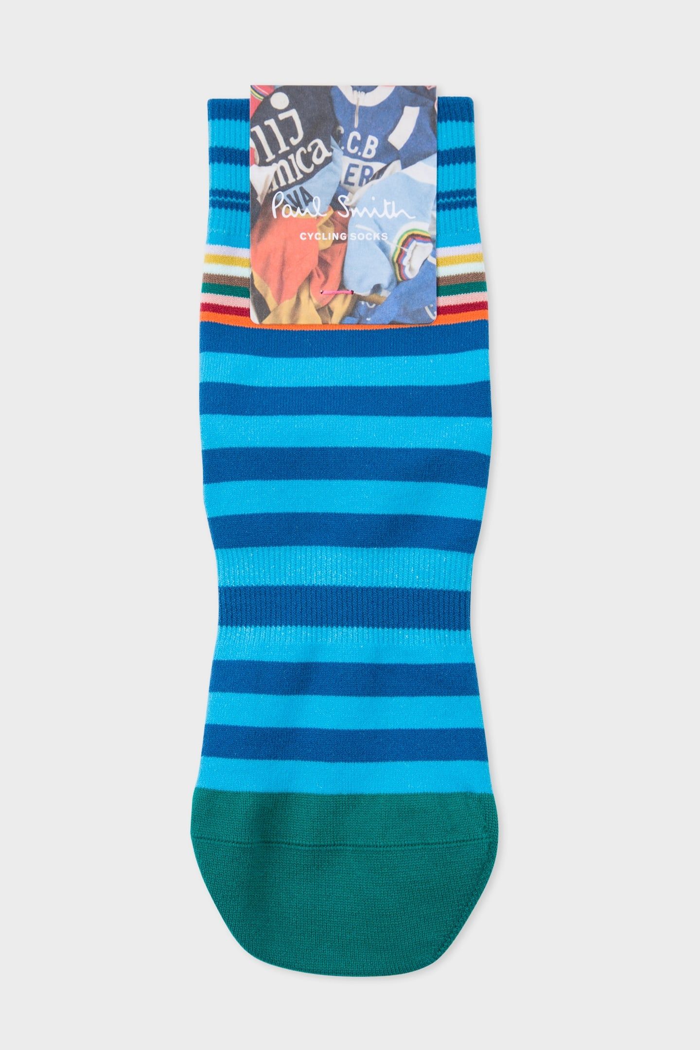 MEN CYCLE SOCK TWO STRP NAVY 3