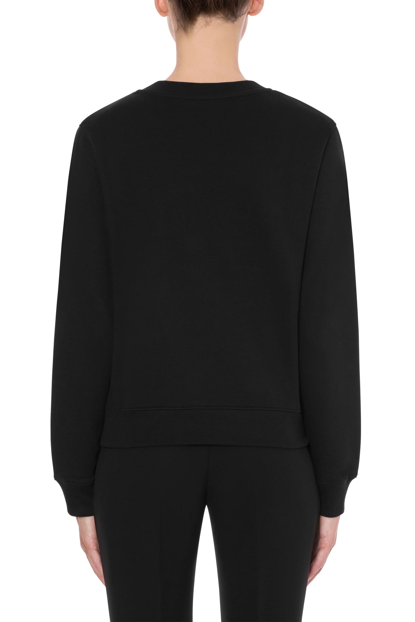 MIRROR TEDDY BEAR ORGANIC COTTON SWEATSHIRT BLACK 2