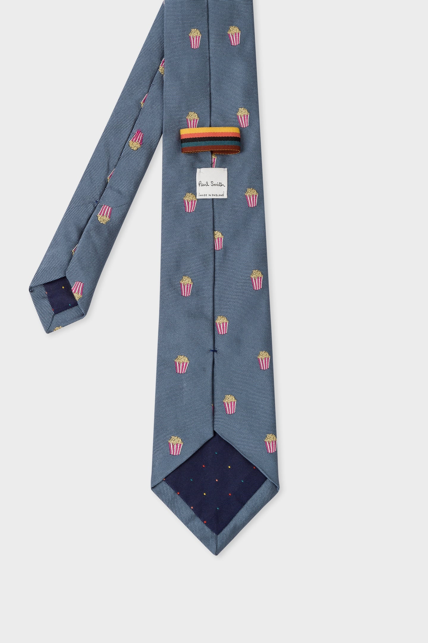 MEN TIE POPCORN LIGHT BLUE 2
