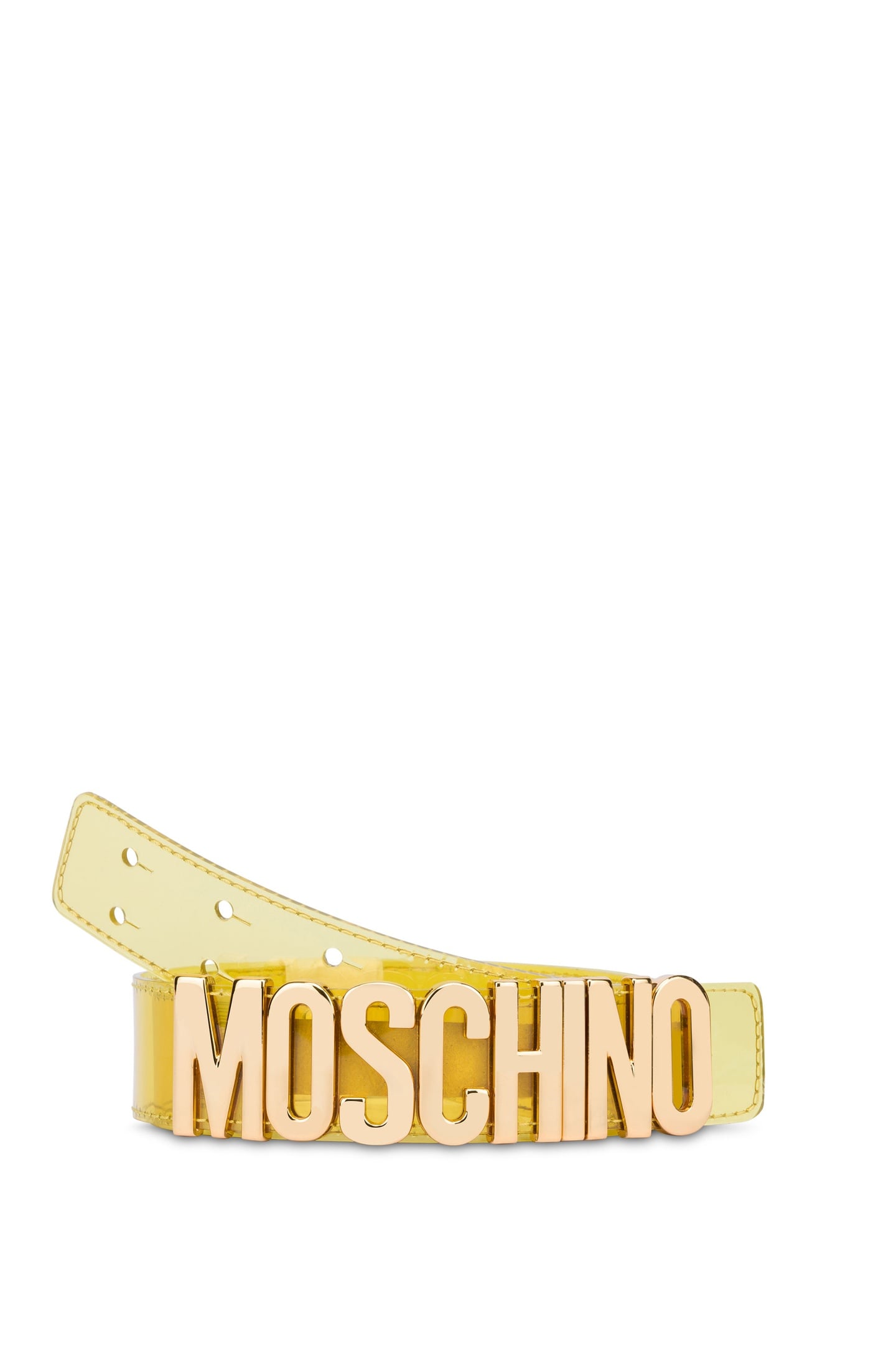 TRANSPARENT LOGO LETTERING BELT YELLOW 1