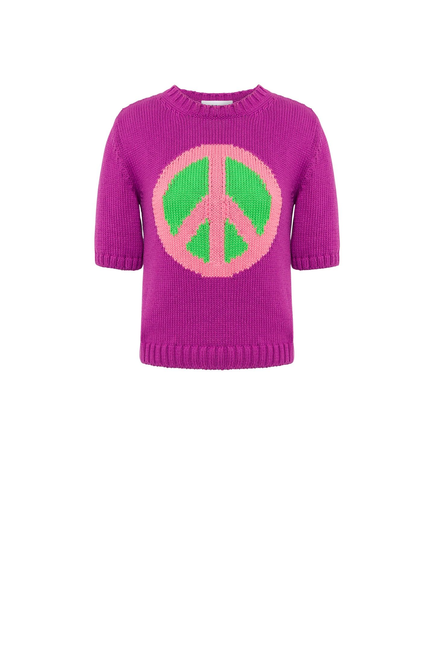 PEACE SYMBOL KNIT TOP PURPLE 3