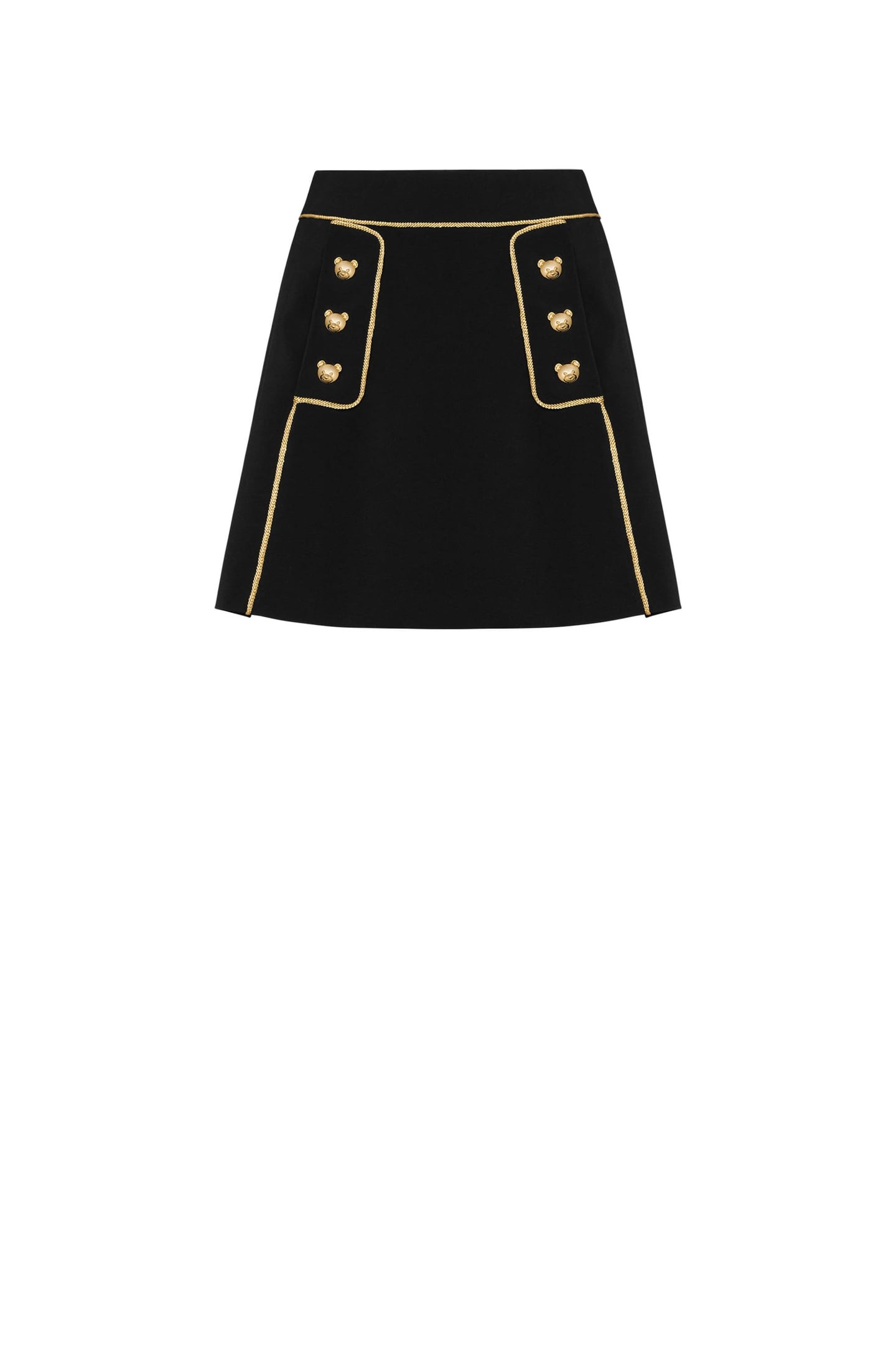 CREPE SKIRTTEDDY BUTTONS BLACK 3