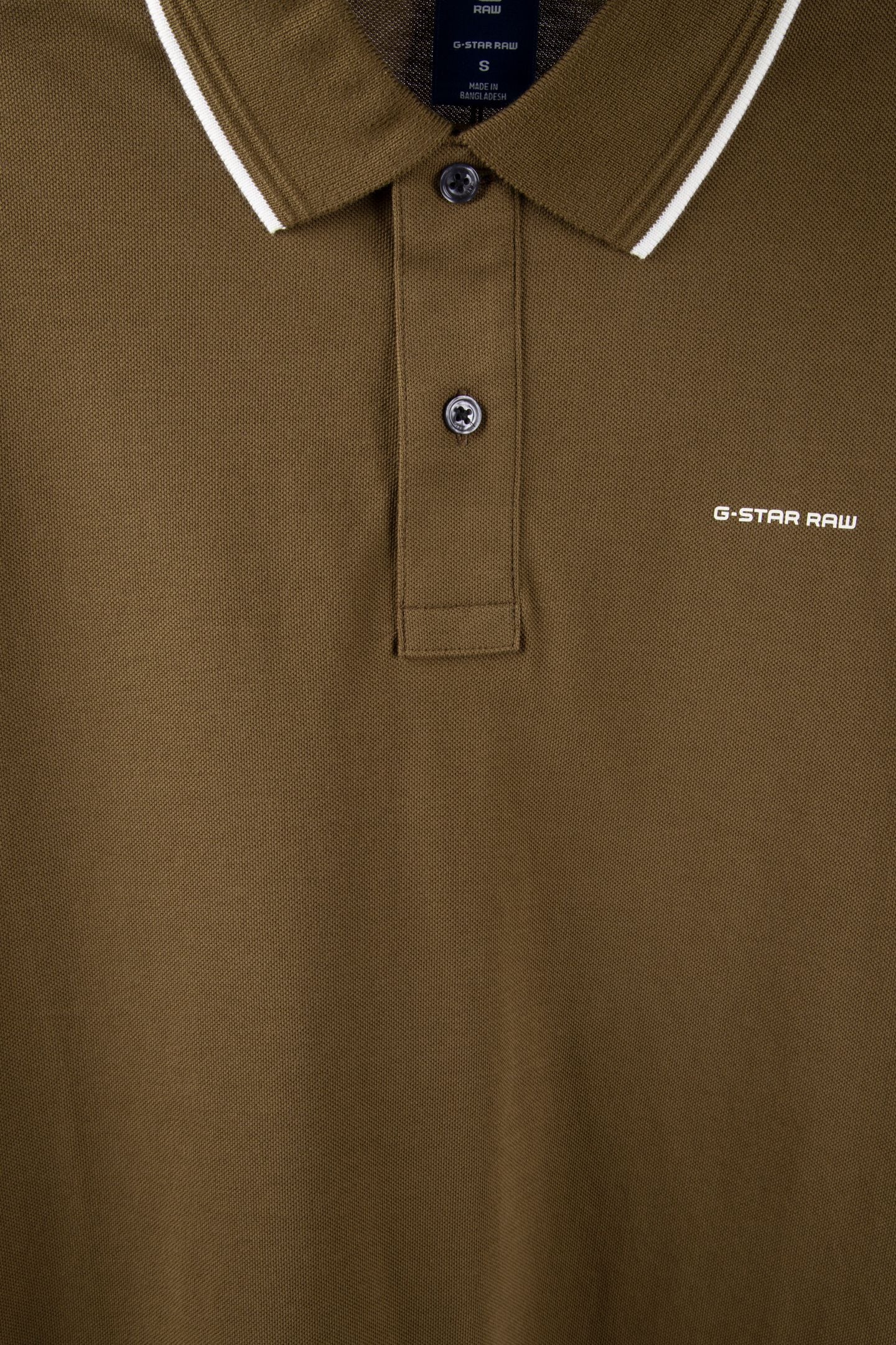 CHEST LOGO STRIPED POLO DARK OLIVE 4