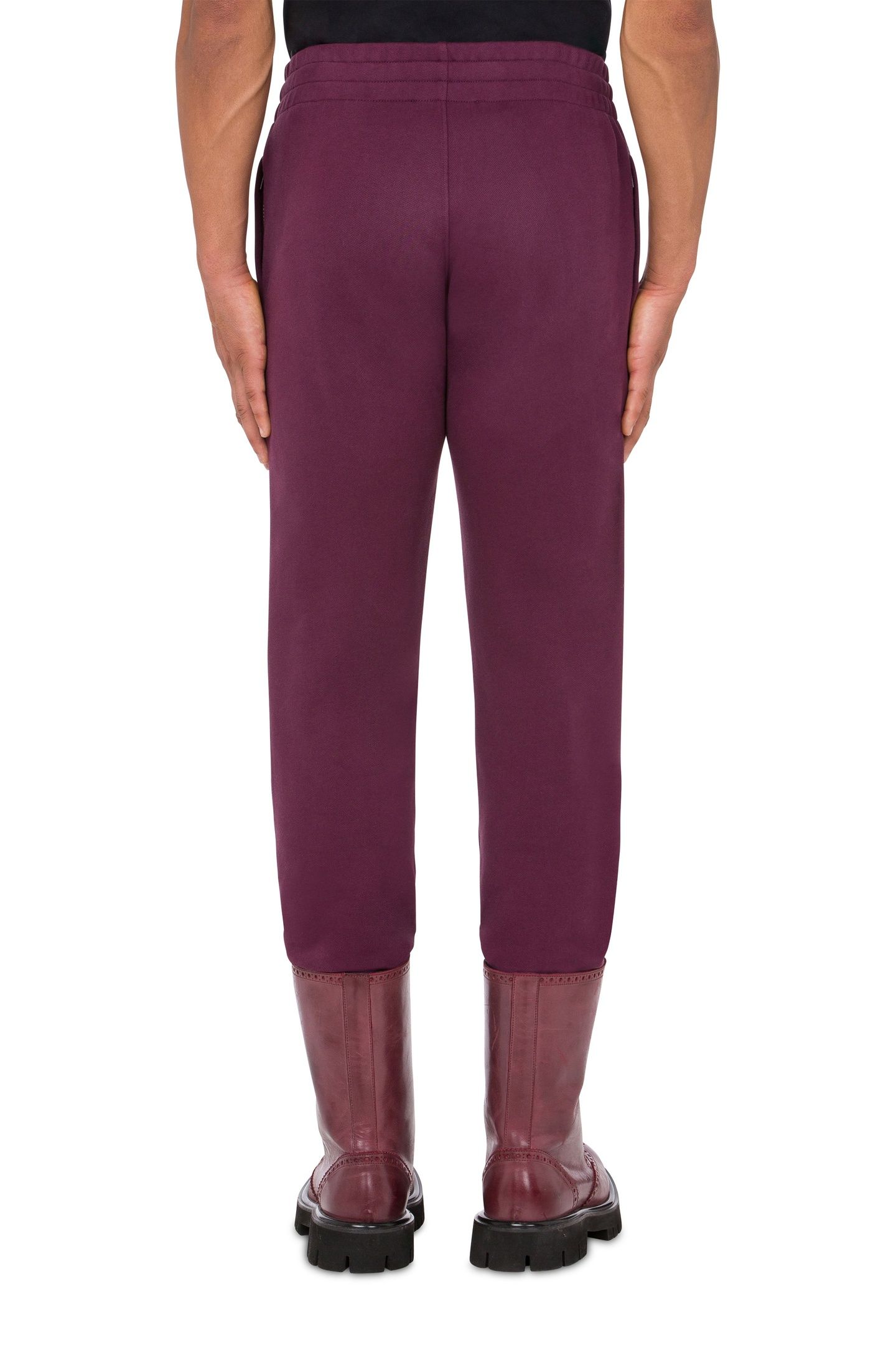 DOUBLE QUESTION MARK FLEECE JOGGERS RED 2