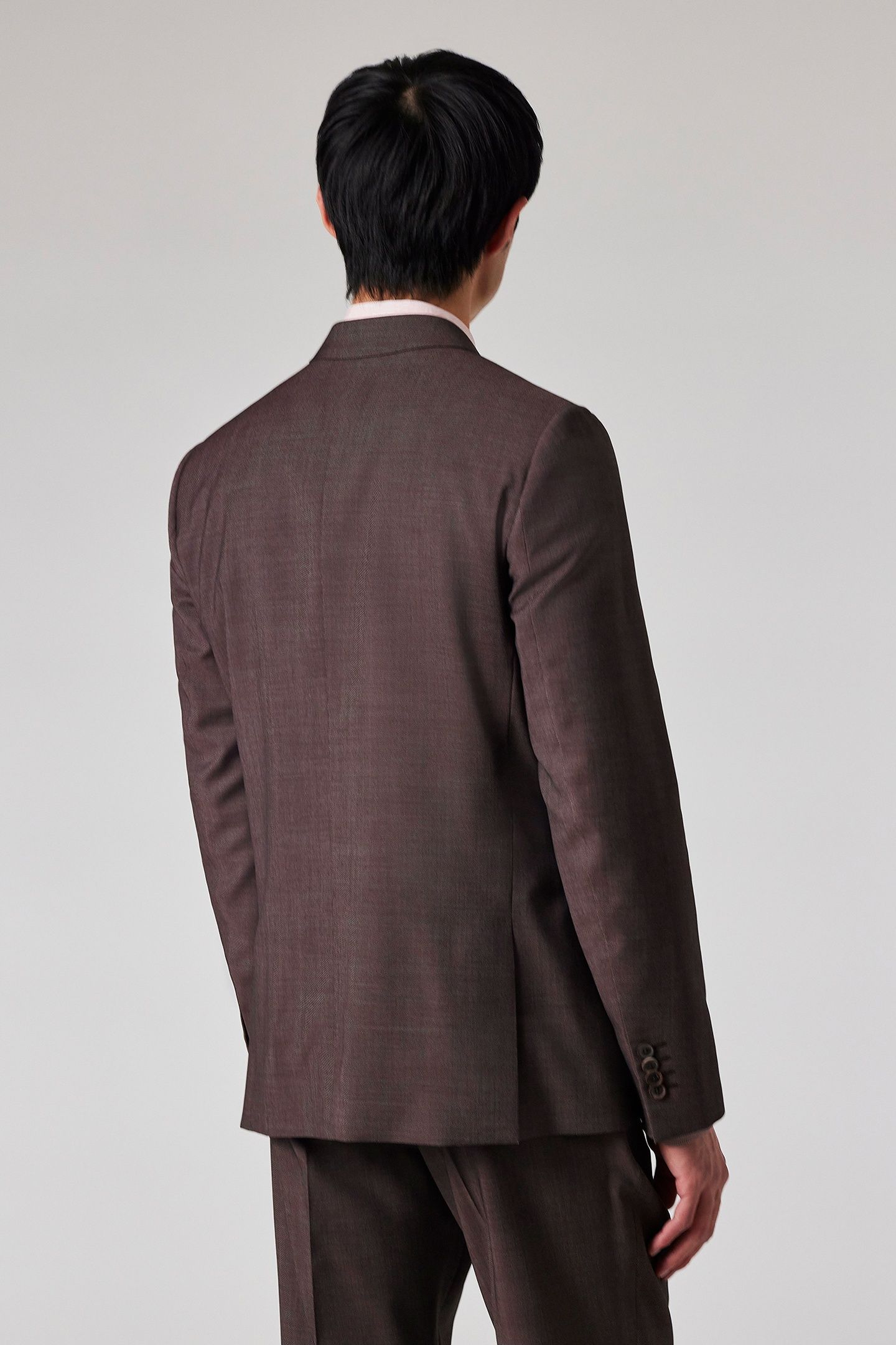 MENS TAILORED FIT 2BTN SUIT CHOCOLATE 4